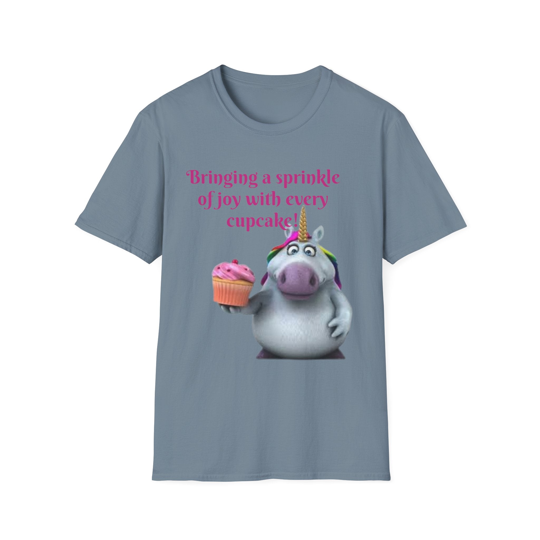 Bringing A Sprinkle Of Joy With Every Cupcake Unicorn Unisex Softstyle T-Shirt