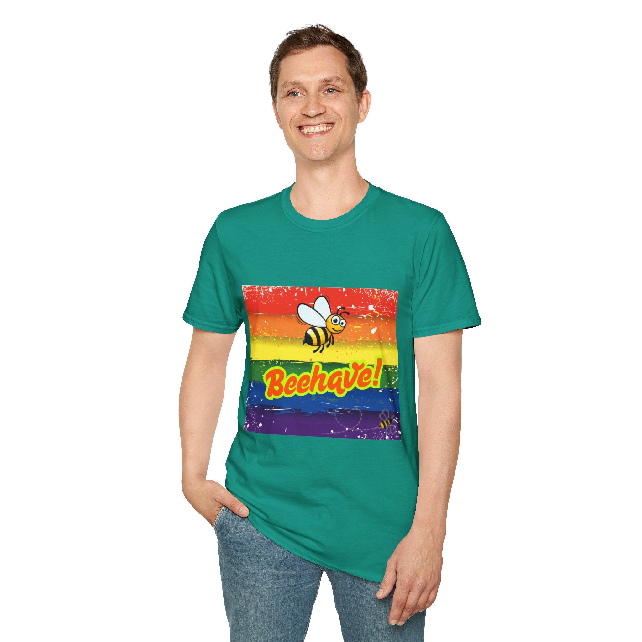 Beehave Rainbow Unisex Softstyle T-Shirt