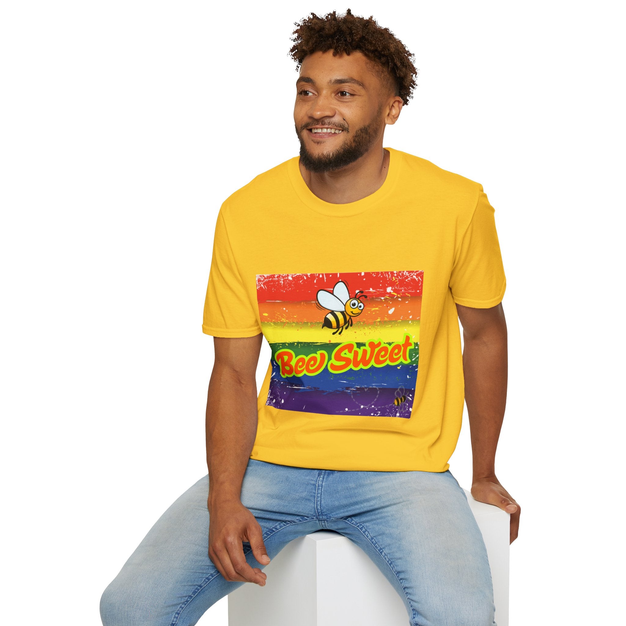 Bee Sweet Rainbow Unisex Softstyle T-Shirt