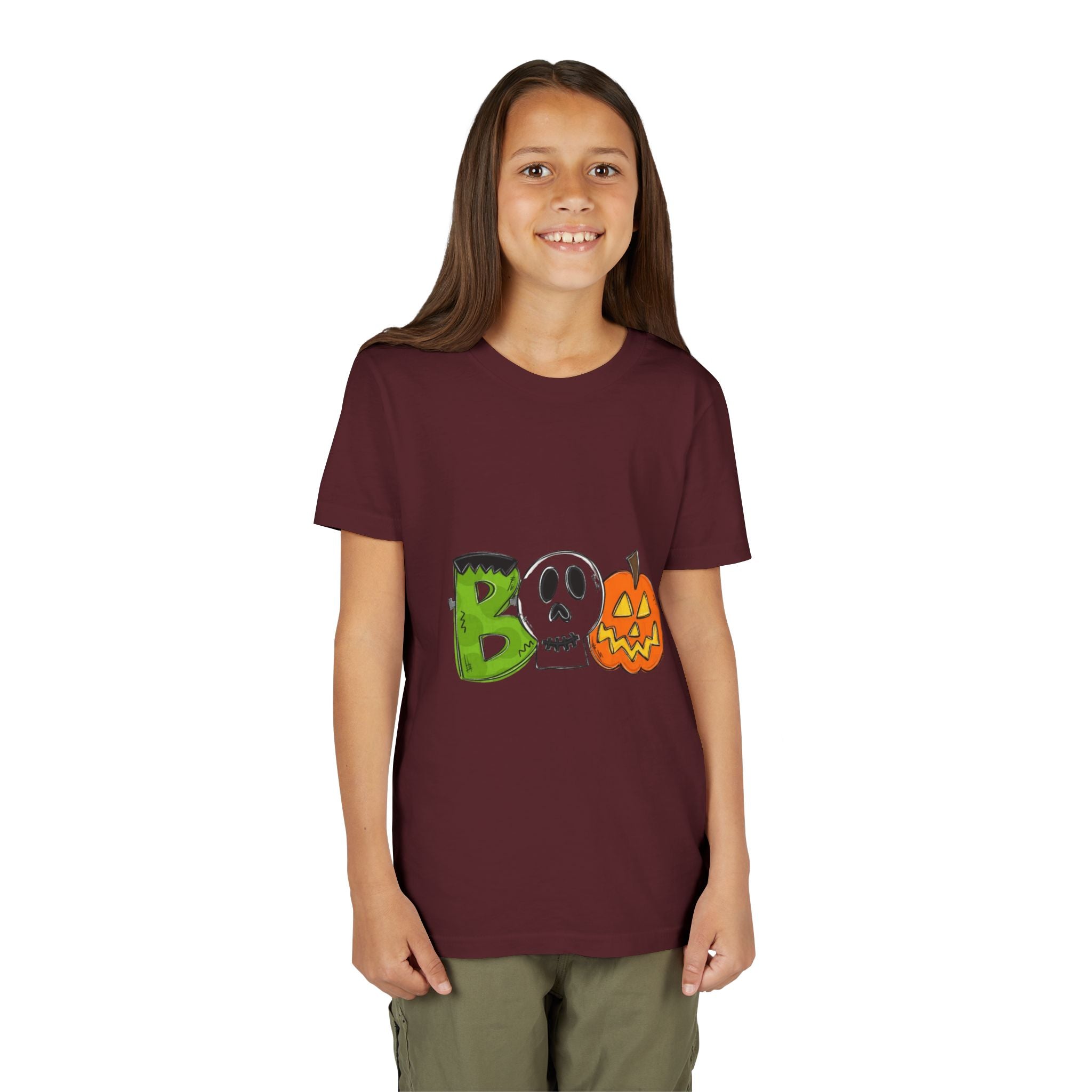 Halloween Boo Youth Short Sleeve T-Shirt