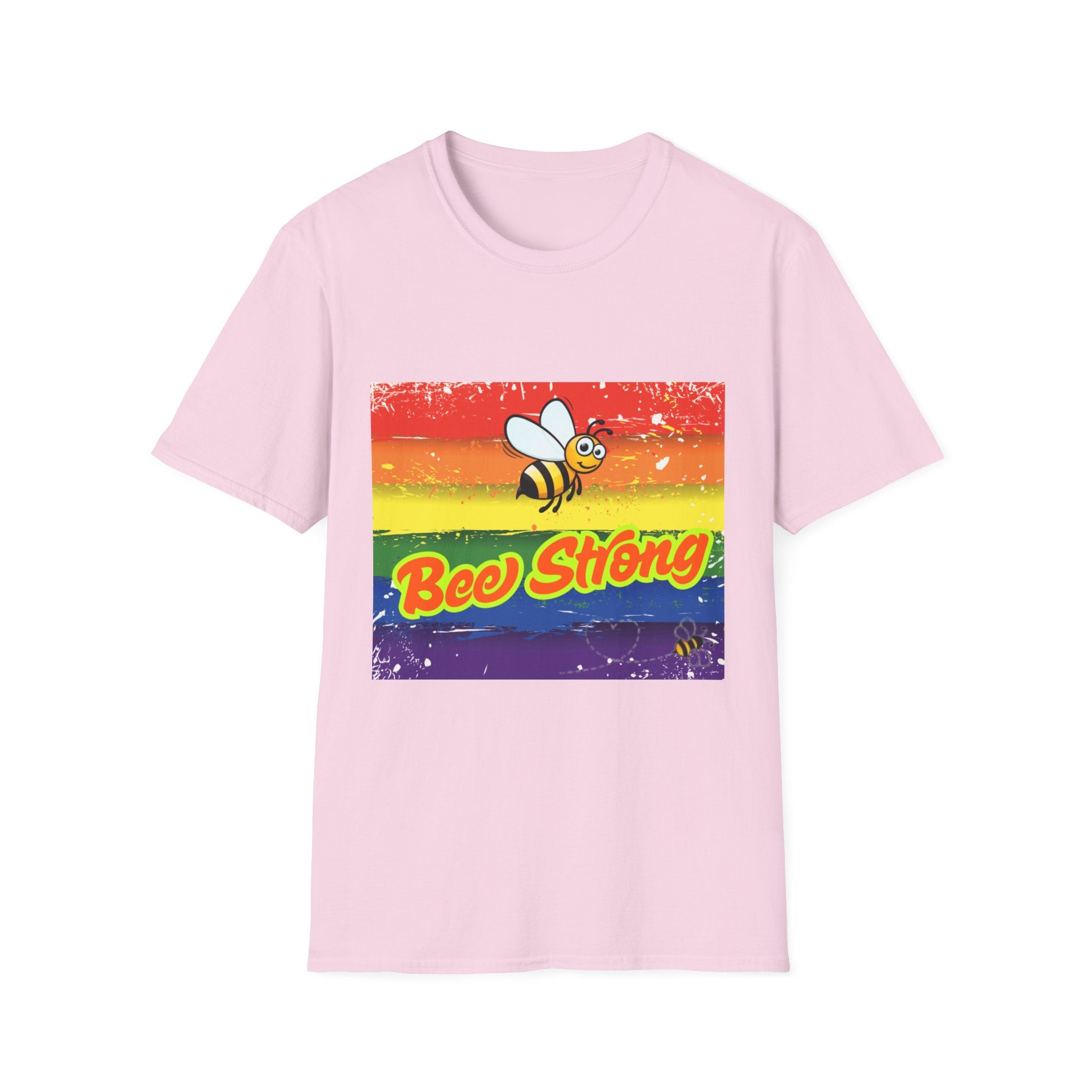 Bee Strong Rainbow Unisex Softstyle T-Shirt