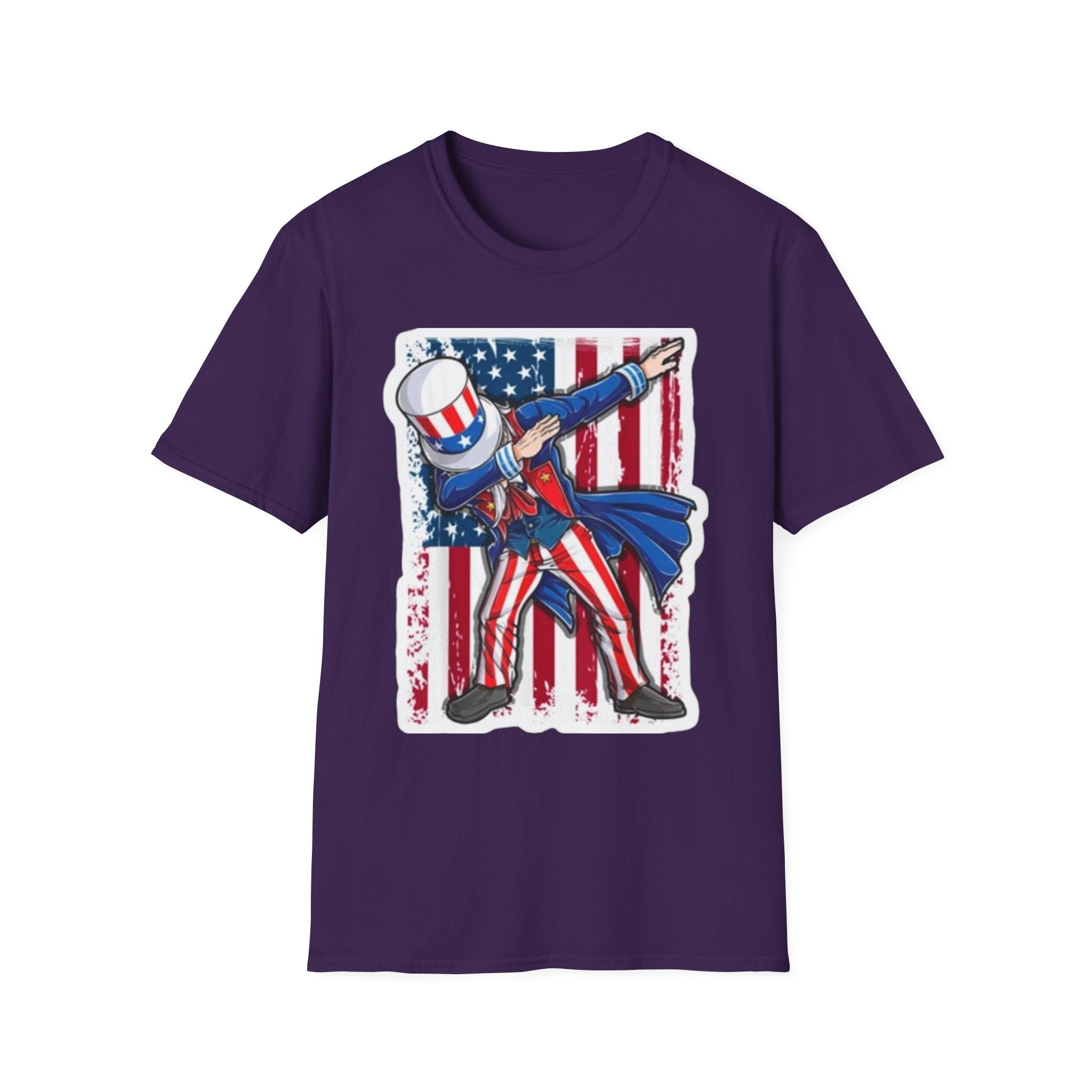 Patriotic Uncle Sam Dabbing Unisex Softstyle T-Shirt