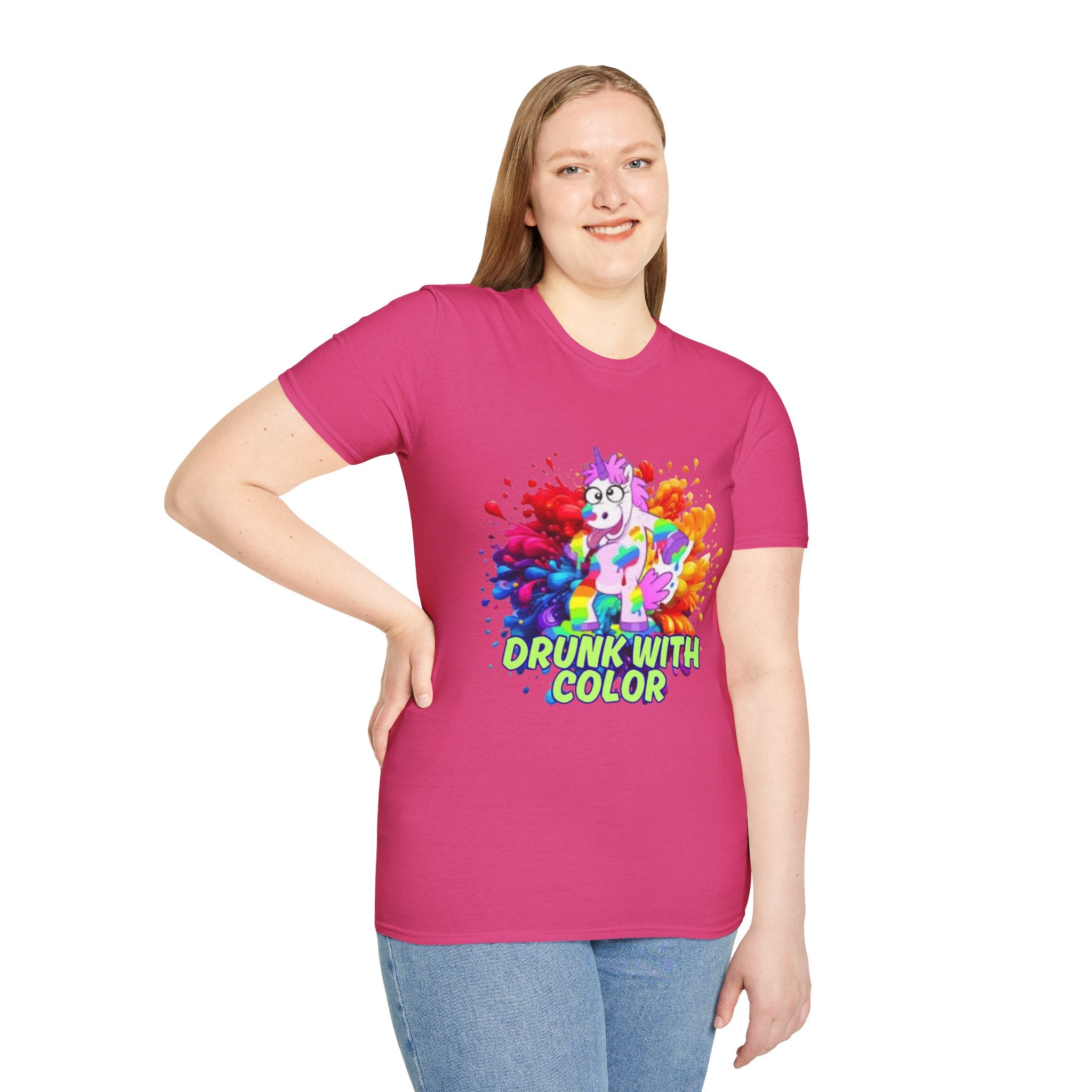 Drunk With Color Unicorn Unisex Softstyle T-Shirt