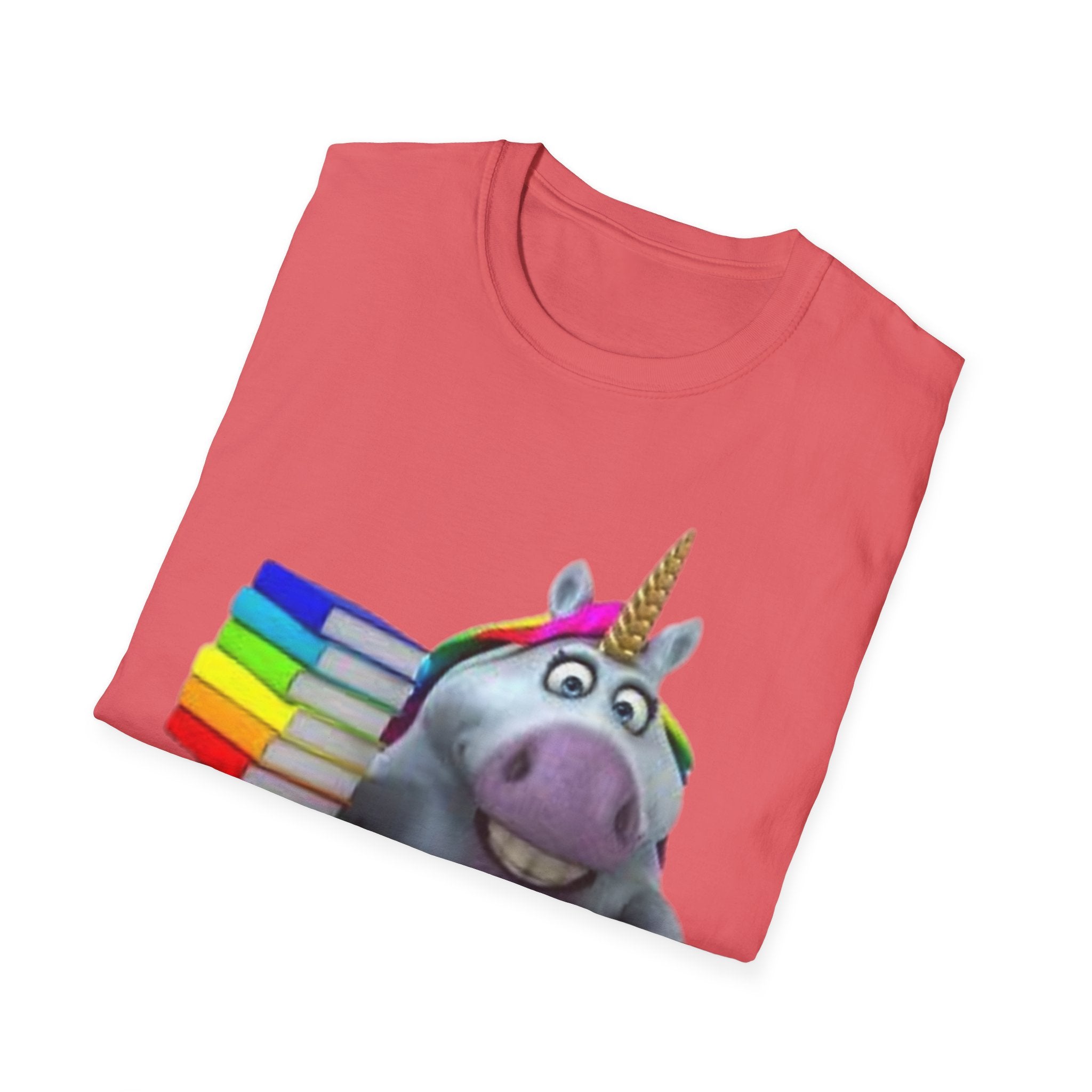 Unlocking Magic, One Book At A Time! Unicorn Unisex Softstyle T-Shirt
