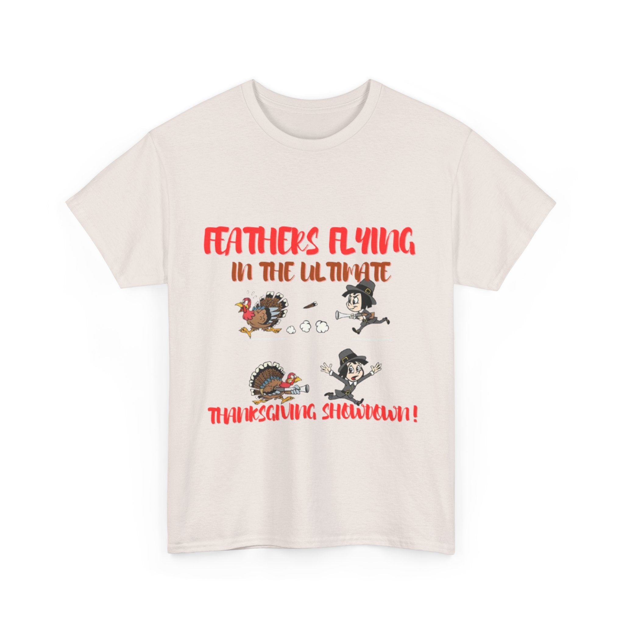 Feathers Flying In The Ultimate Thanksgiving Challenge Unisex Heavy Cotton T-Shirt