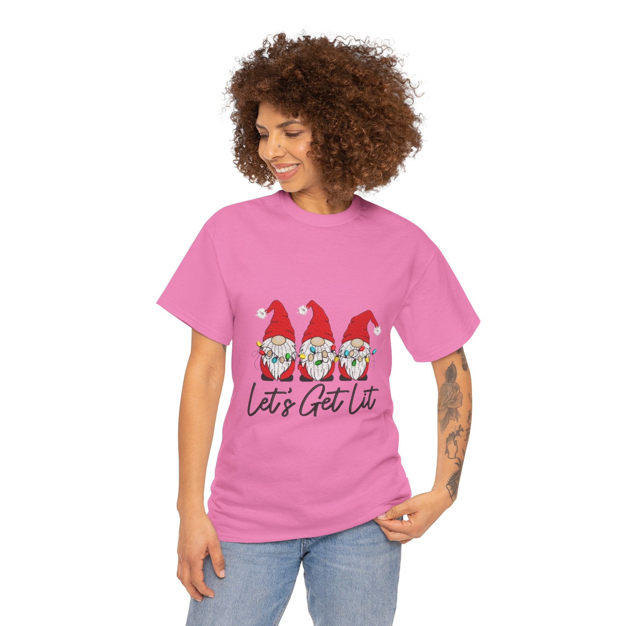 Let's Get Lit Gnome Unisex Heavy Cotton T-Shirt