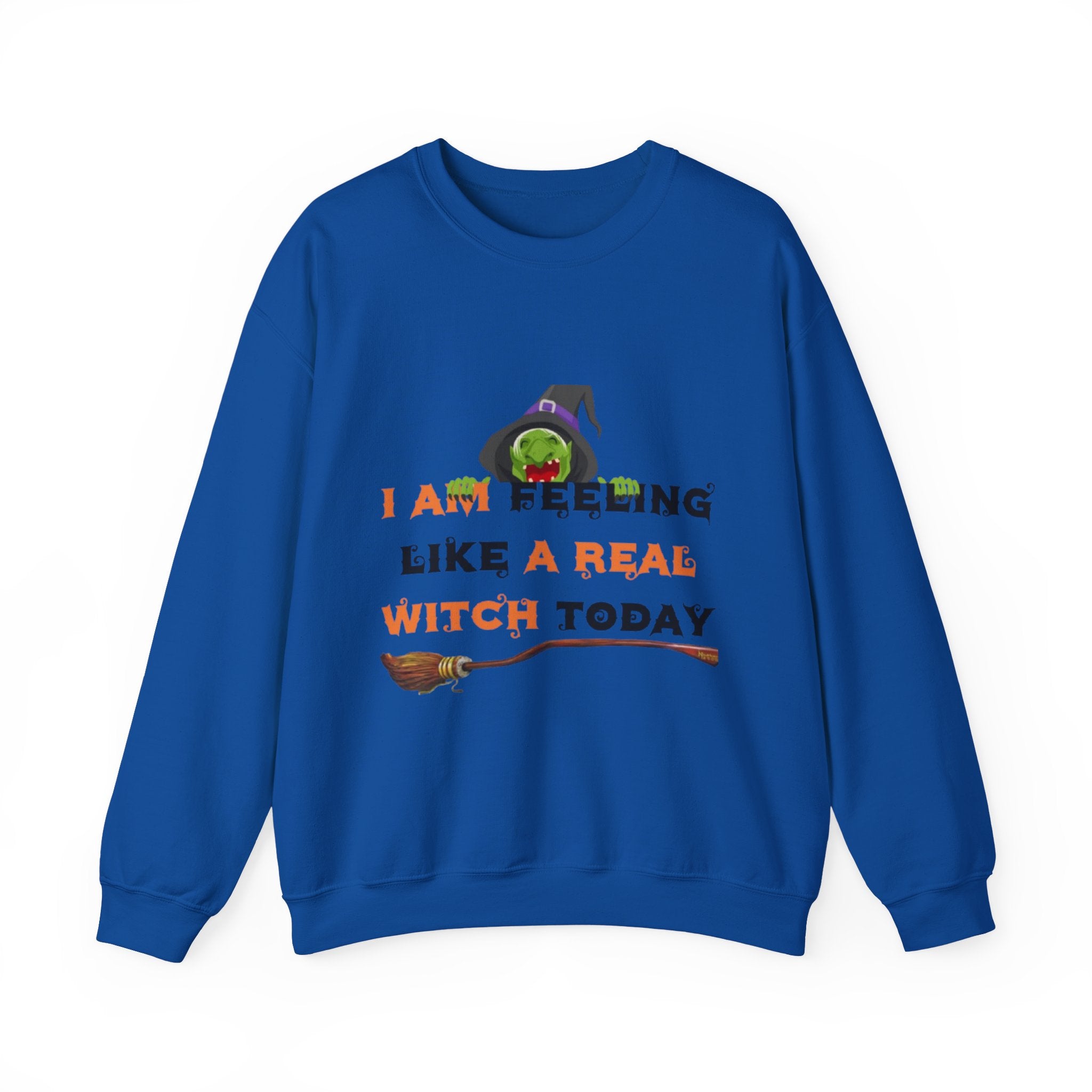 I Am Feeling Like A Real Witch Today Unisex Heavy Blend™ Crewneck Sweatshirt