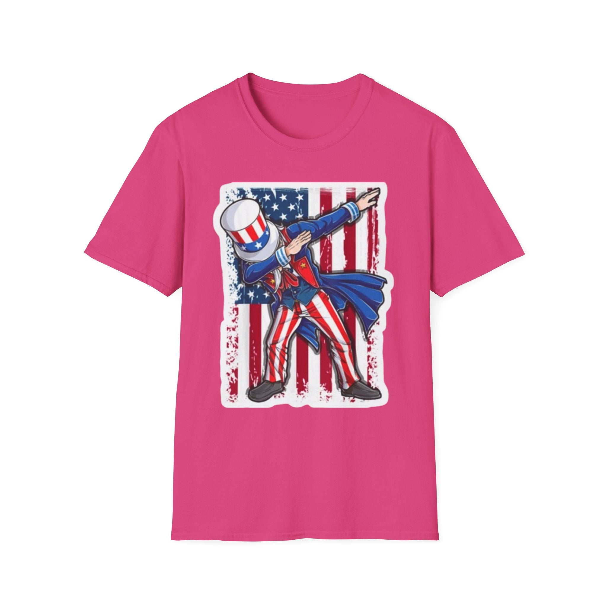Patriotic Uncle Sam Dabbing Unisex Softstyle T-Shirt