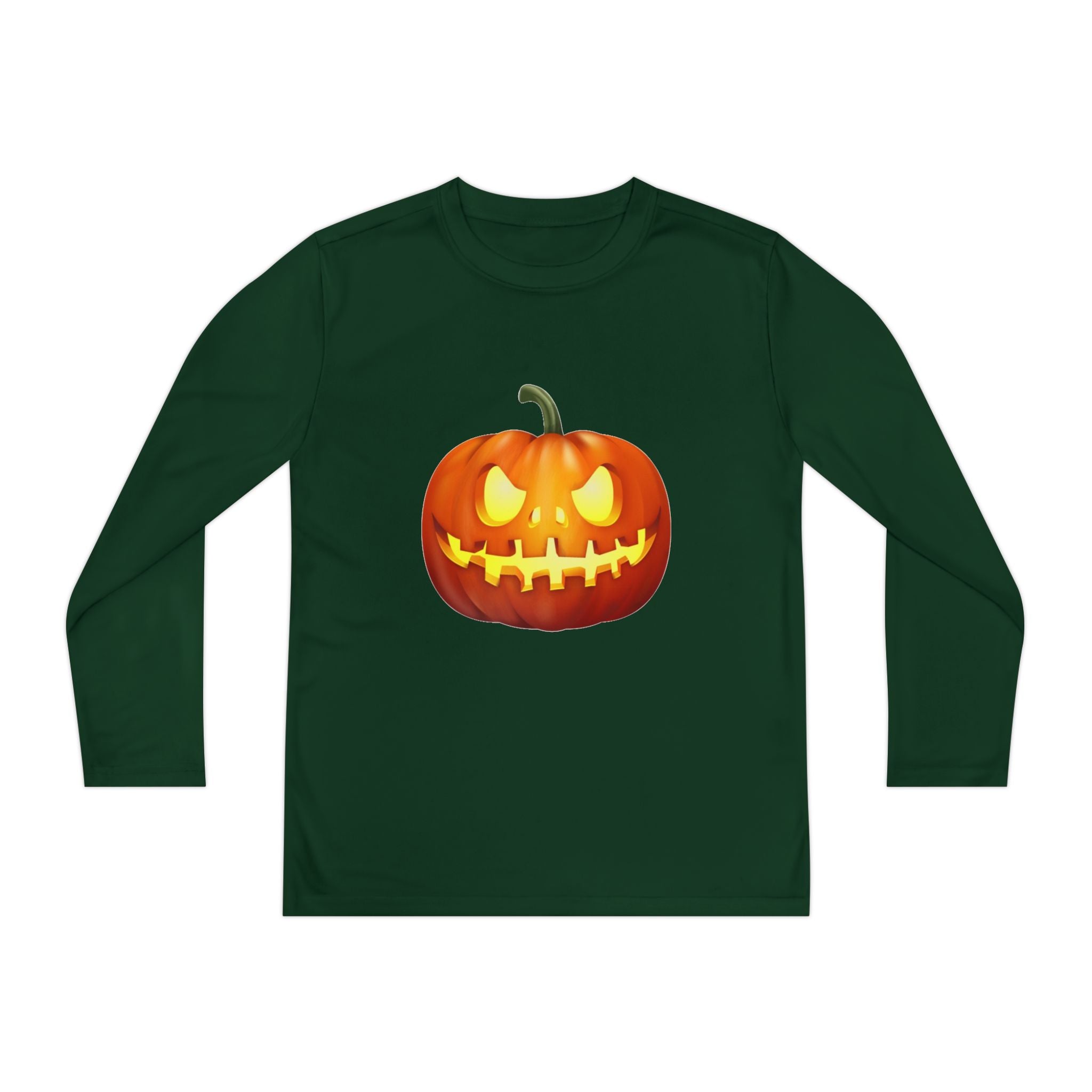Halloween Pumpkin Youth Long Sleeve Competitor T-Shirt