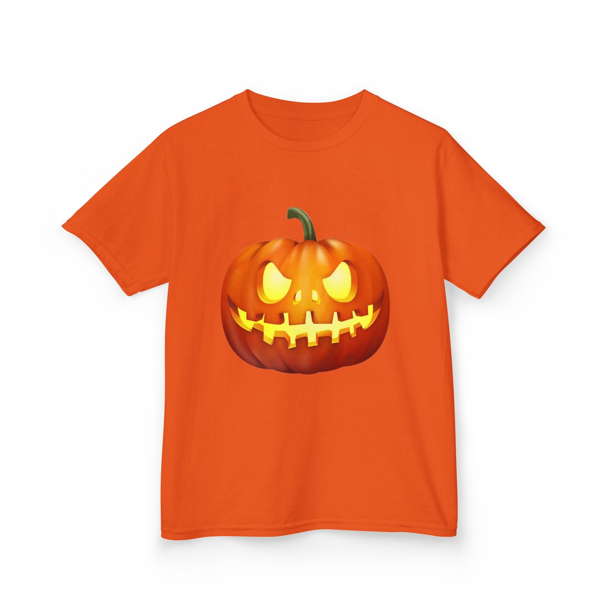 Halloween Pumpkin Kids Heavy Cotton Short Sleeve T-Shirt