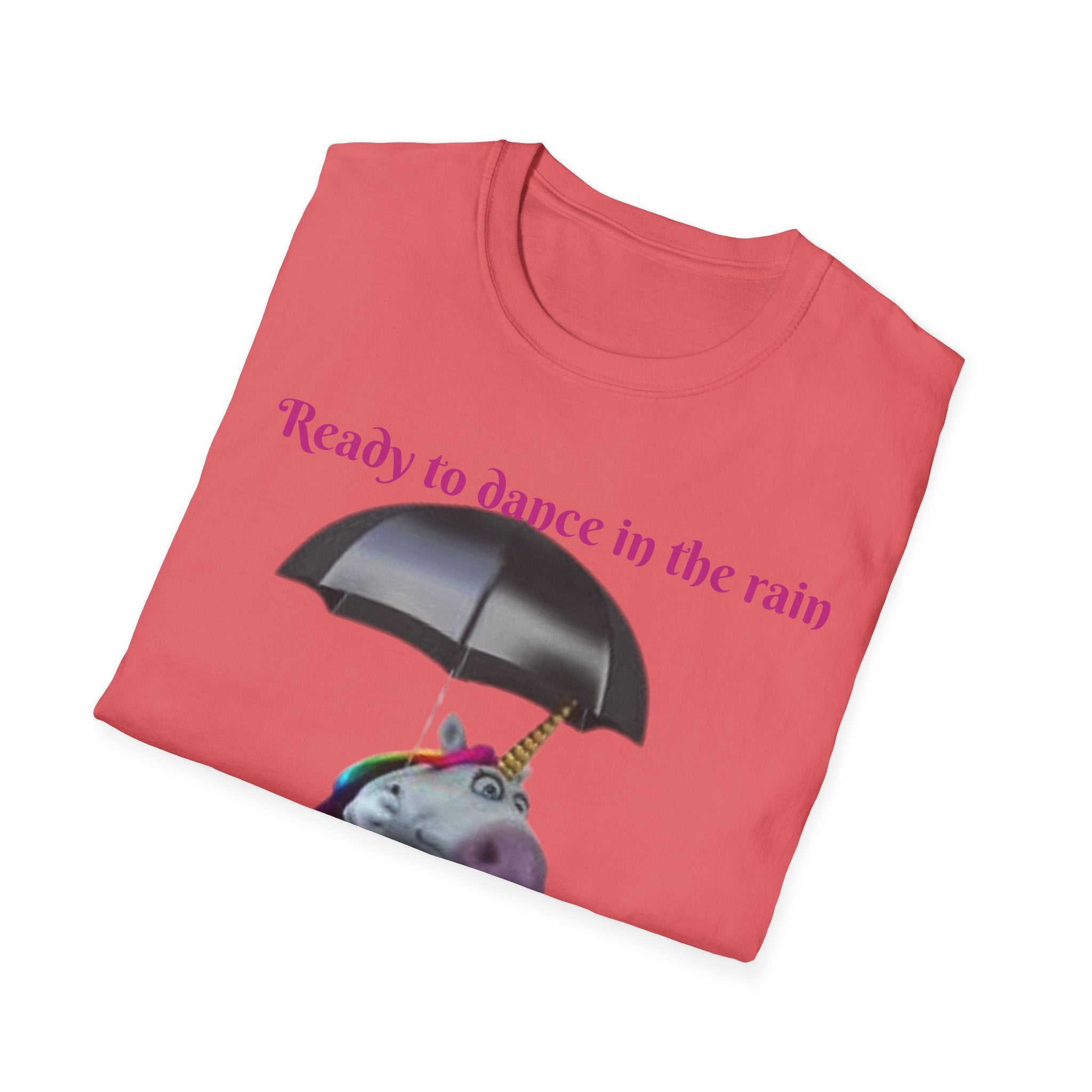 Ready to Dance In The Rain With A Splash Of Style Unicorn Unisex Softstyle T-Shirt