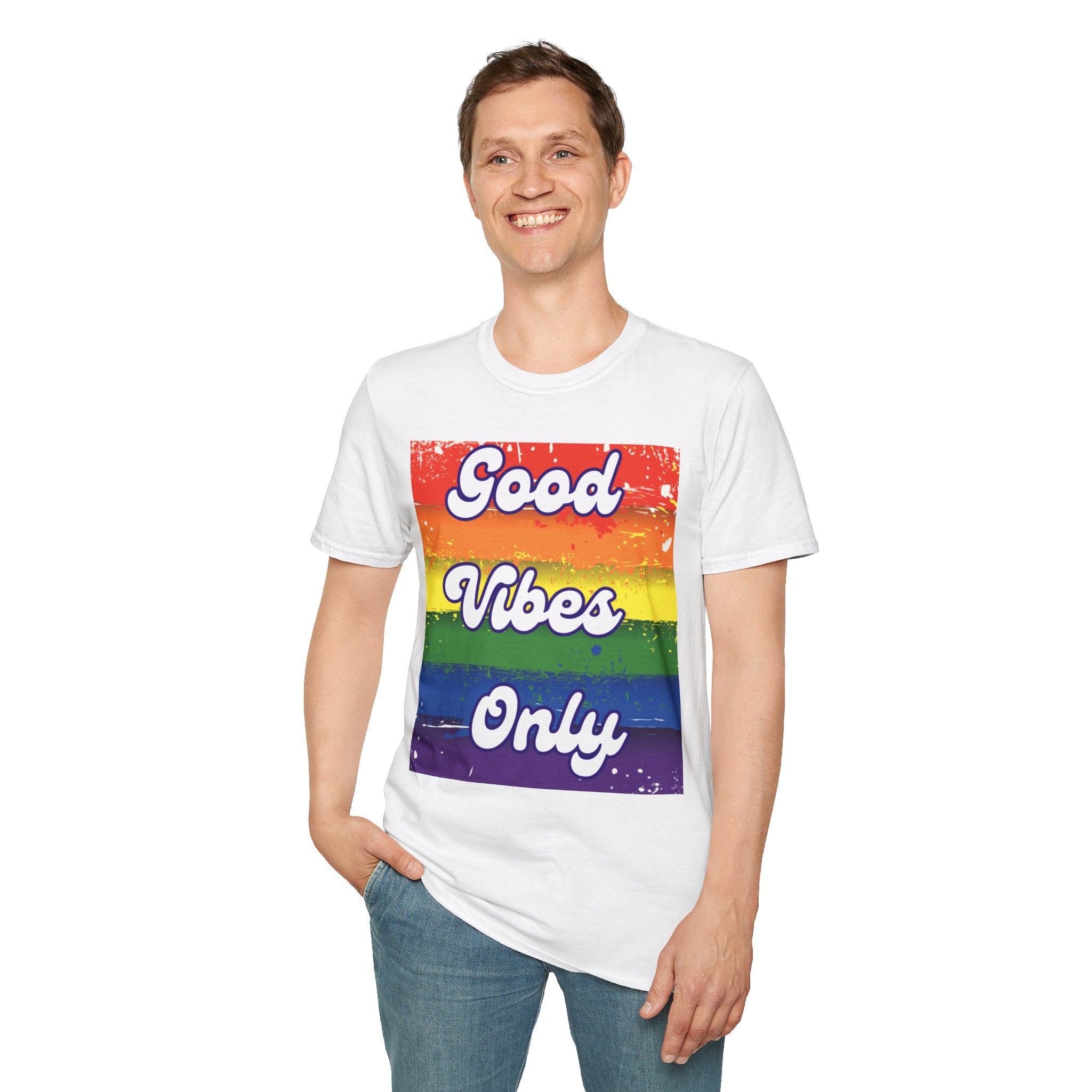 Good Vibes Only White Unisex Softstyle T-Shirt