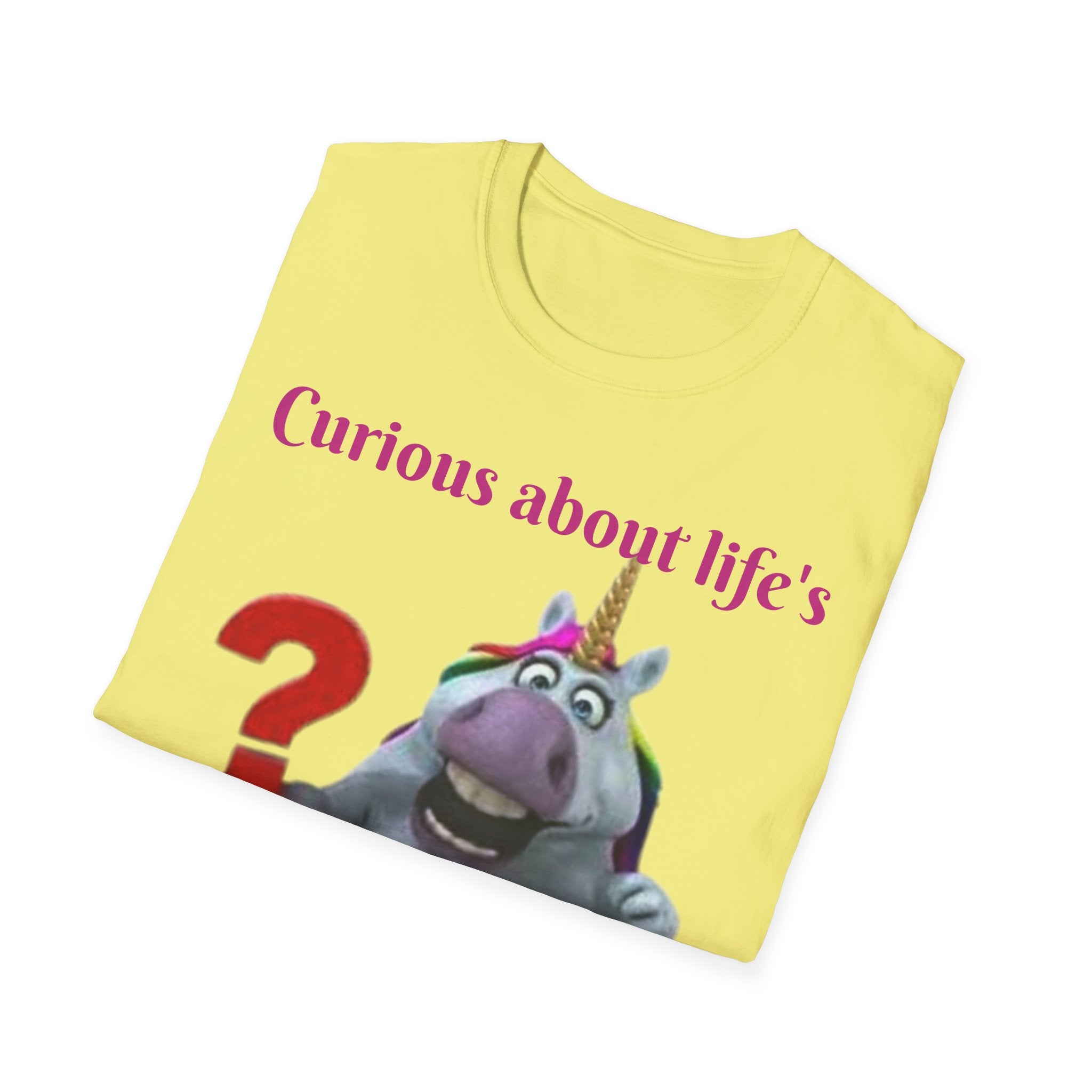 Curious About Life's Magical Mysteries Unicorn Unisex Softstyle T-Shirt