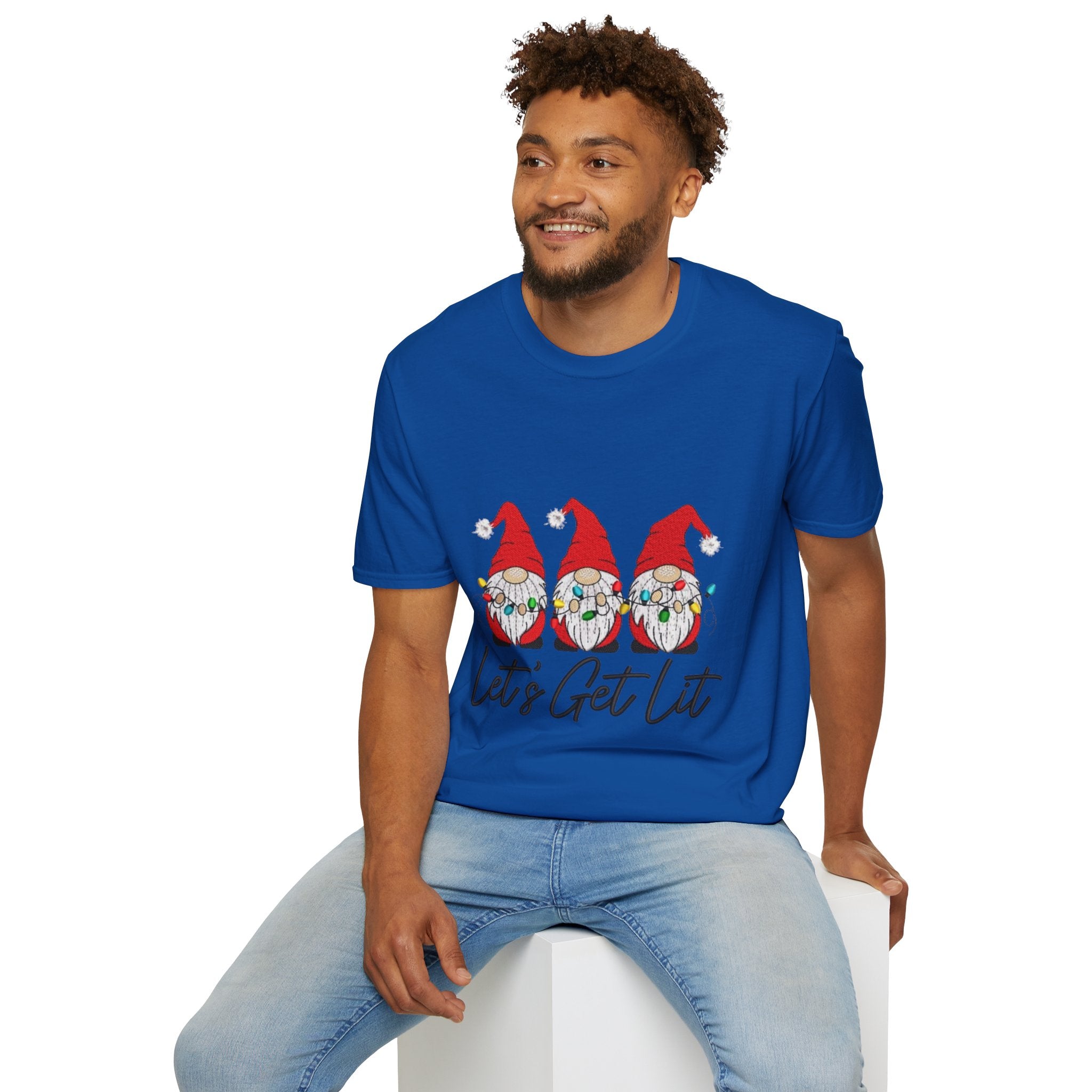 Let's Get Lit Gnome Unisex Softstyle T-Shirt