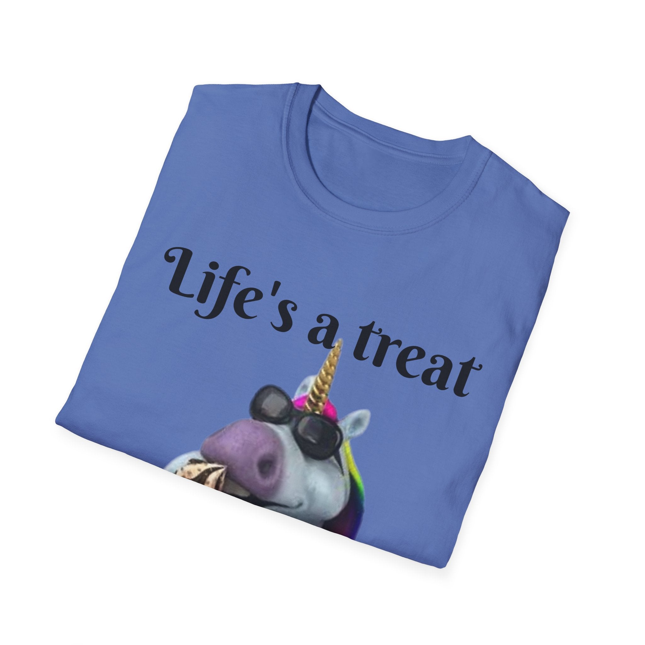 Life's A Treat Unicorn Unisex Softstyle T-Shirt