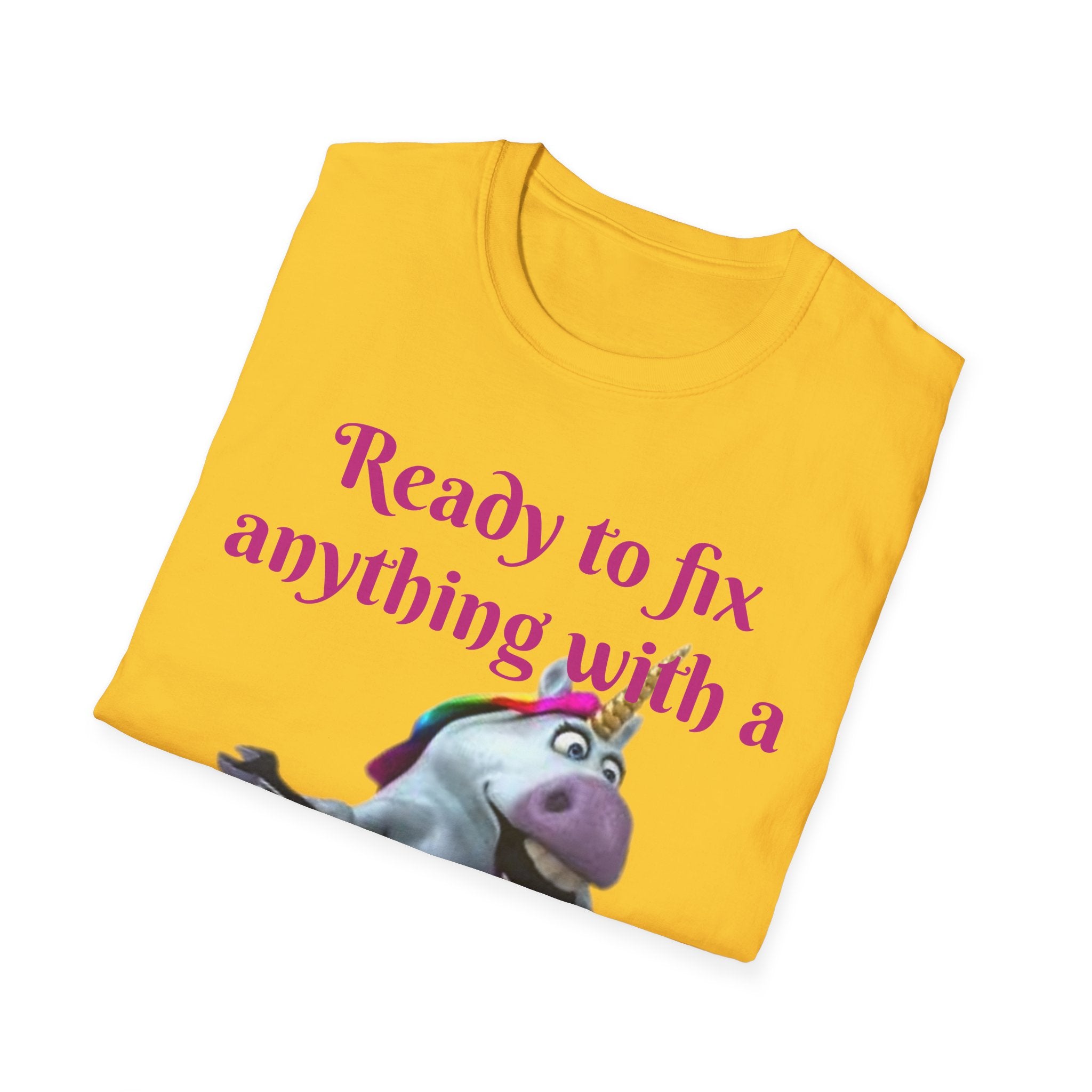 Ready To Fix Anything With A Sprinkle Of Magic Unicorn Unisex Softstyle T-Shirt
