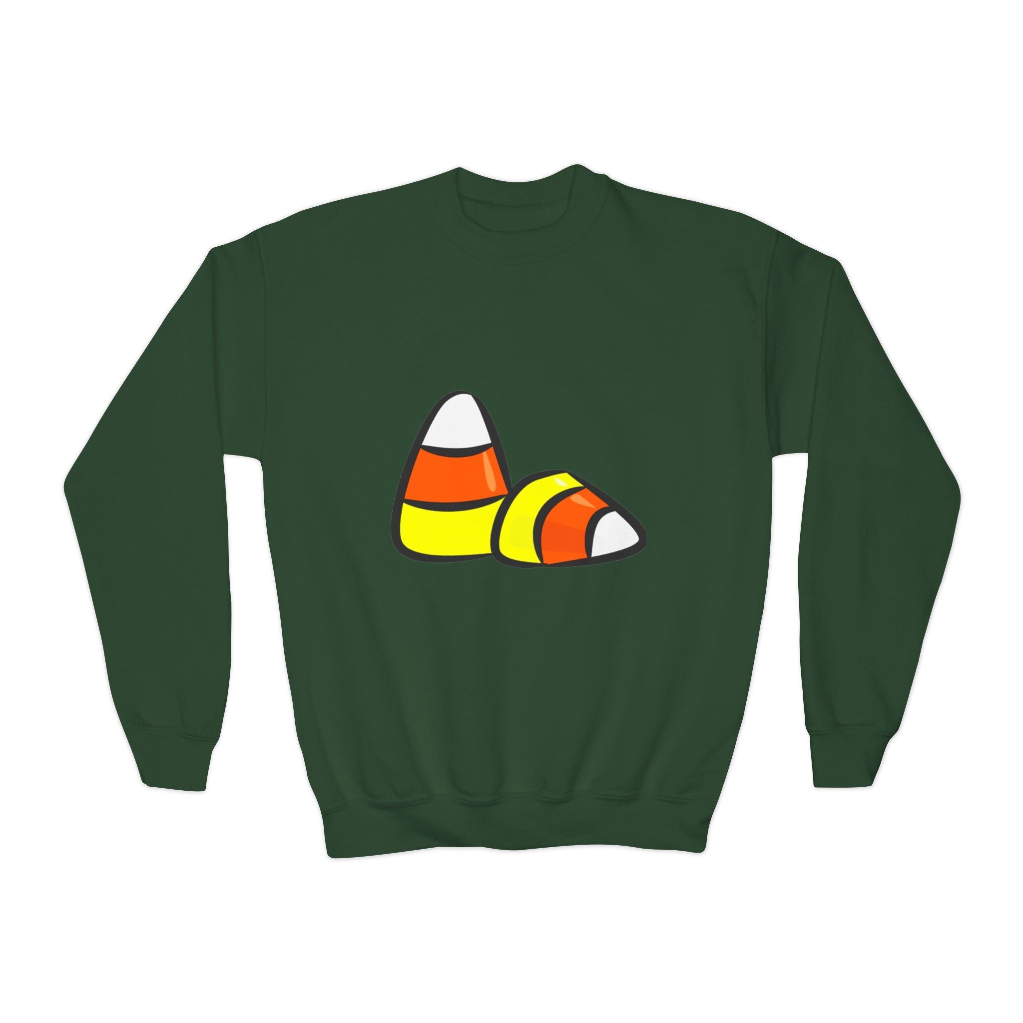 Halloween Candy Corn Youth Crewneck Sweatshirt
