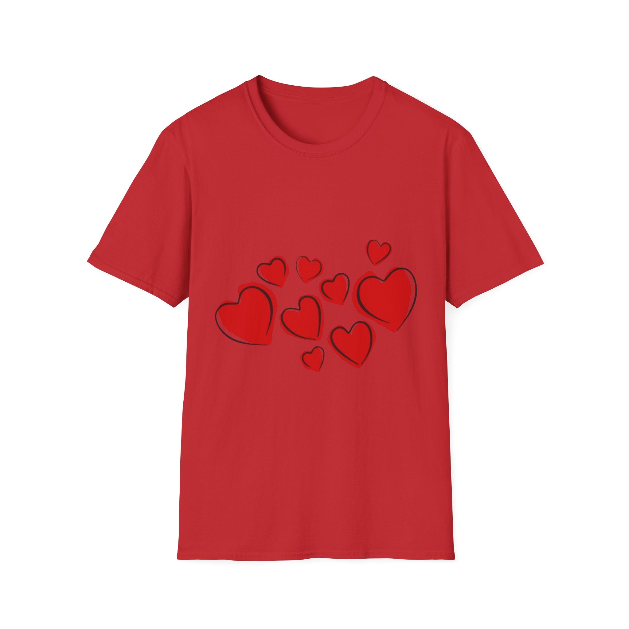 Valentine's Day Hearts Unisex Softstyle T-Shirt