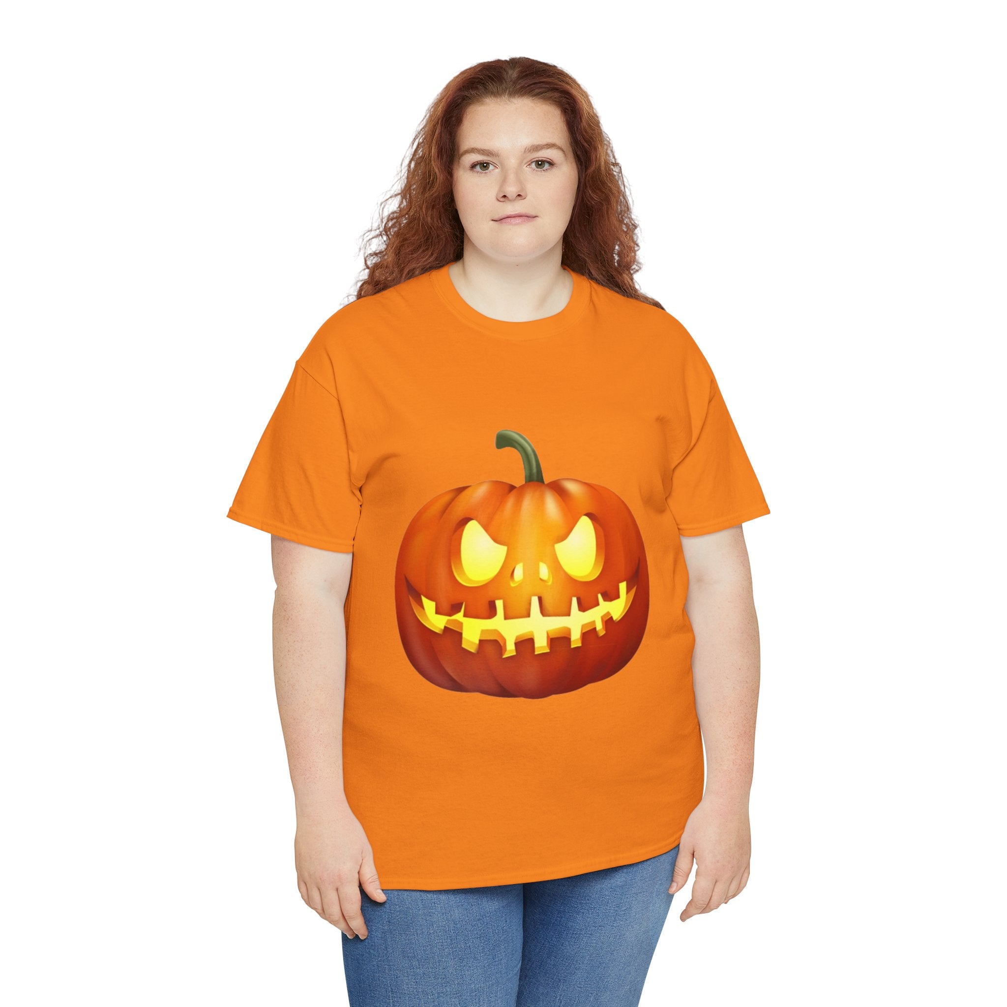 Halloween Pumpkin Unisex Heavy Cotton T-Shirt