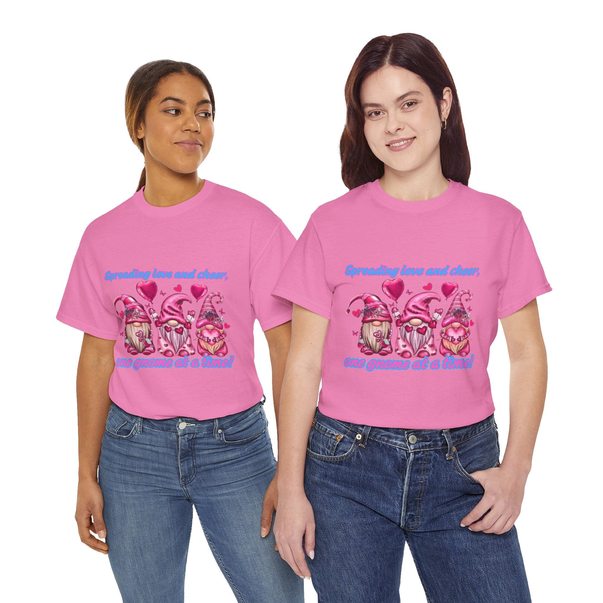 Spreading Love And Cheer, One Gnome At A Time Unisex Heavy Cotton T-Shirt