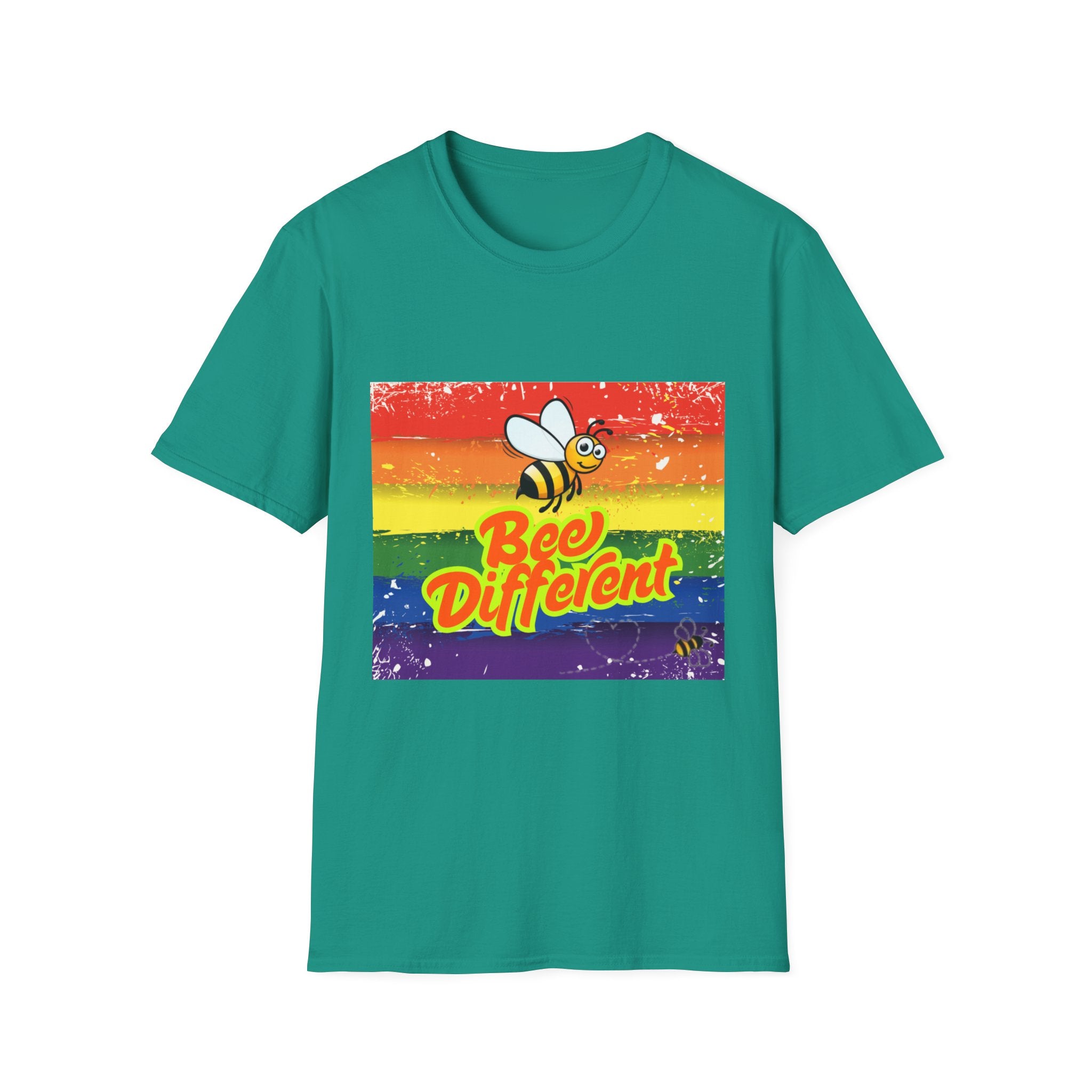 Bee Different Rainbow Unisex Softstyle T-Shirt