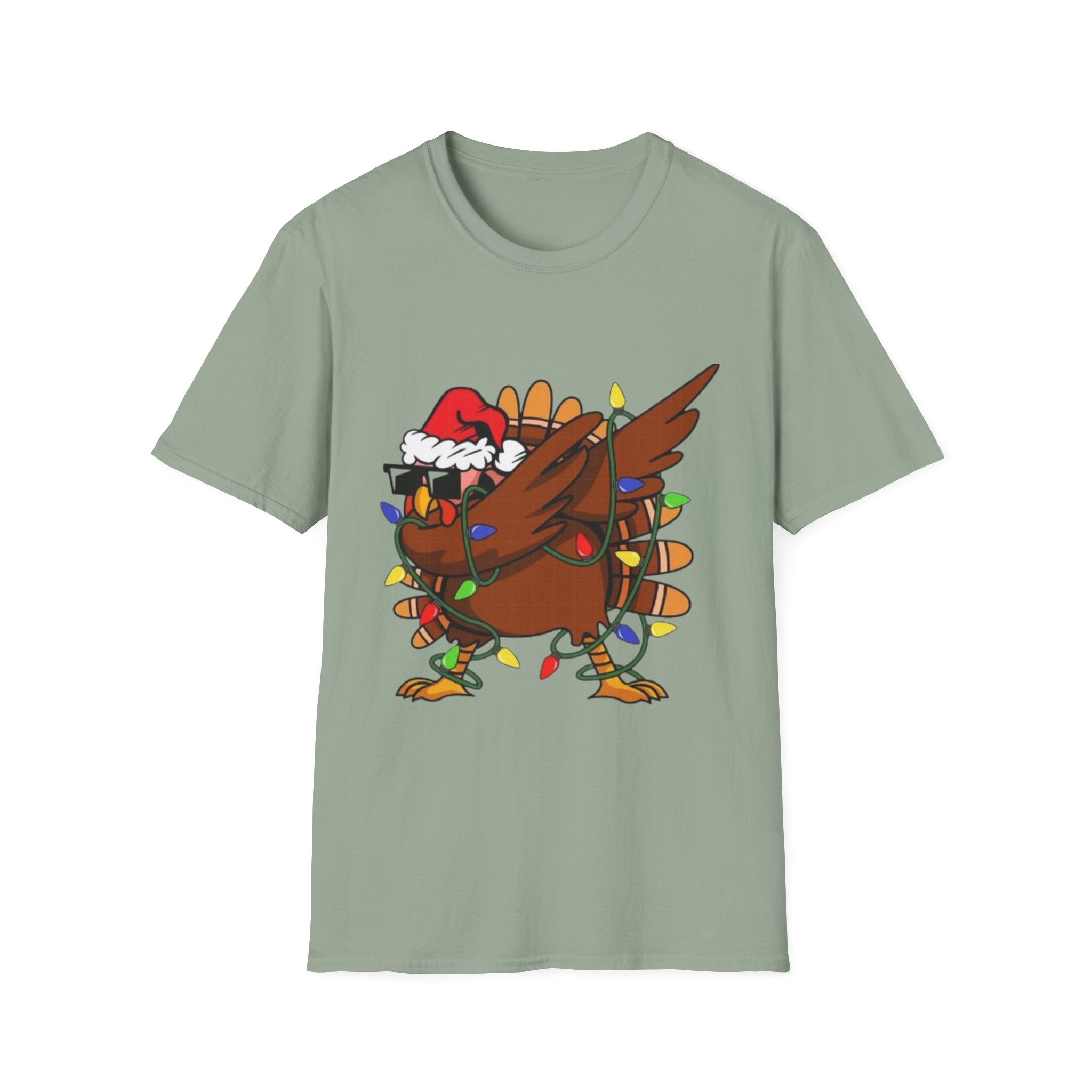 Dabbing Christmas Turkey Unisex Softstyle T-Shirt