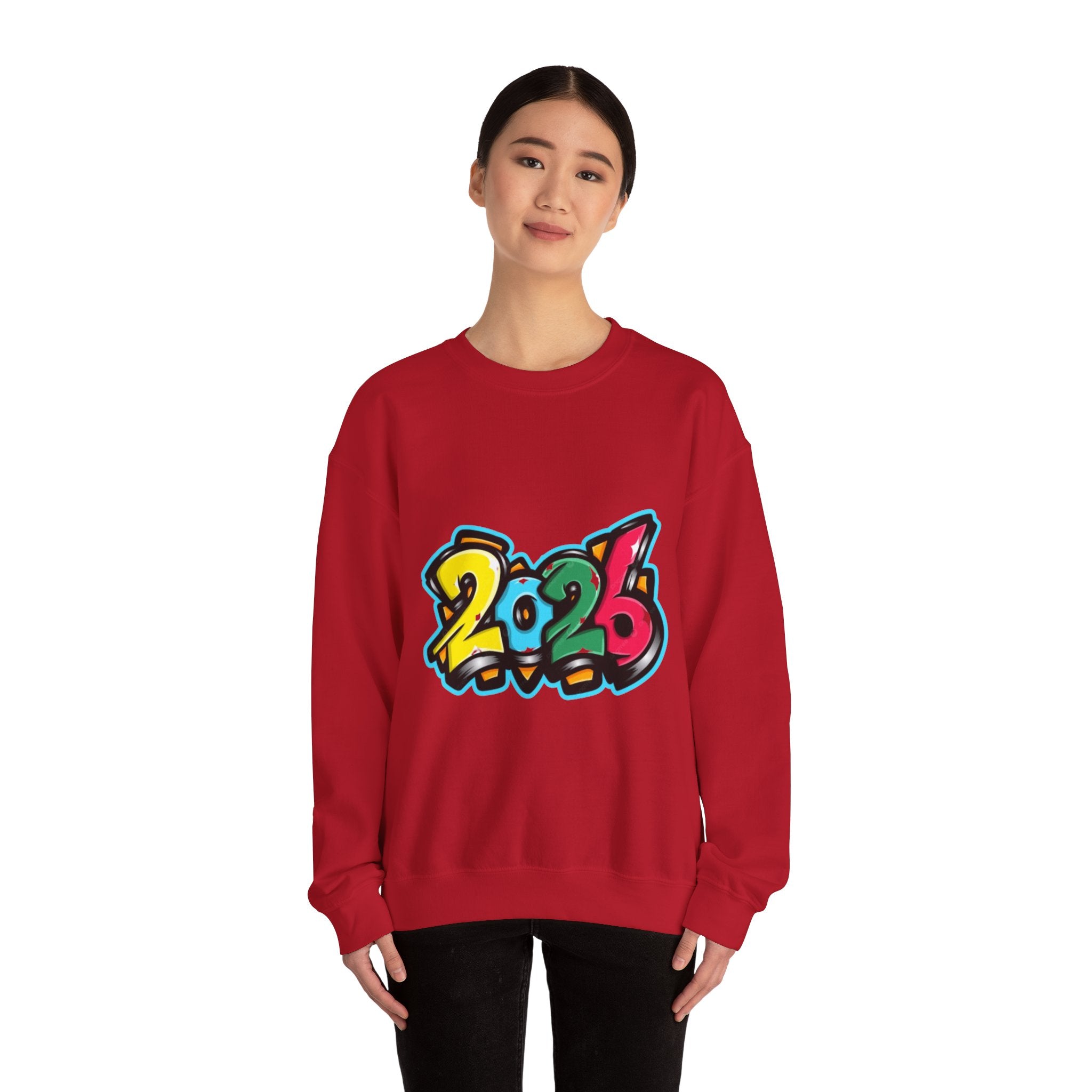 2026 Graffiti Style Unisex Heavy Blend™ Crewneck Sweatshirt