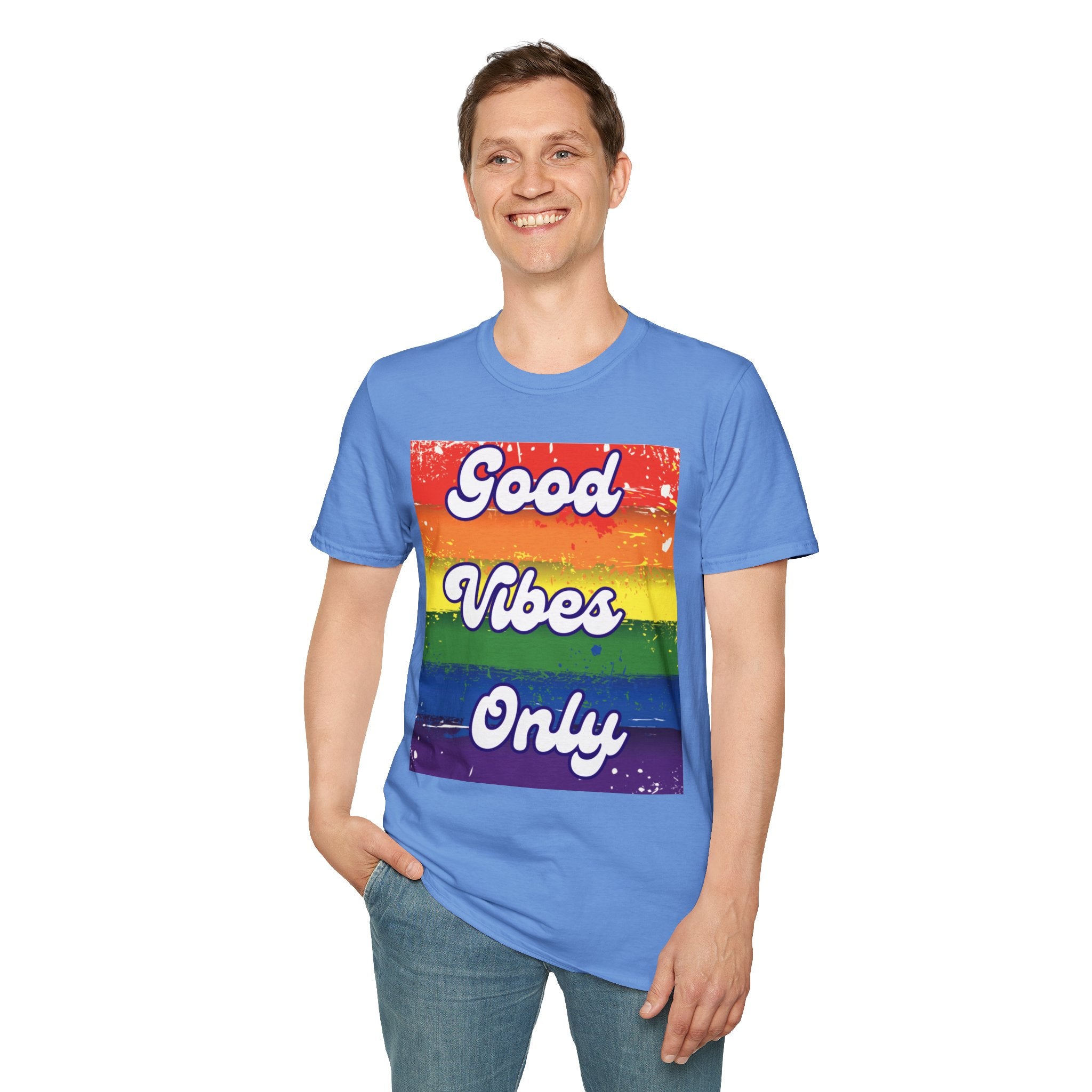 Good Vibes Only White Unisex Softstyle T-Shirt