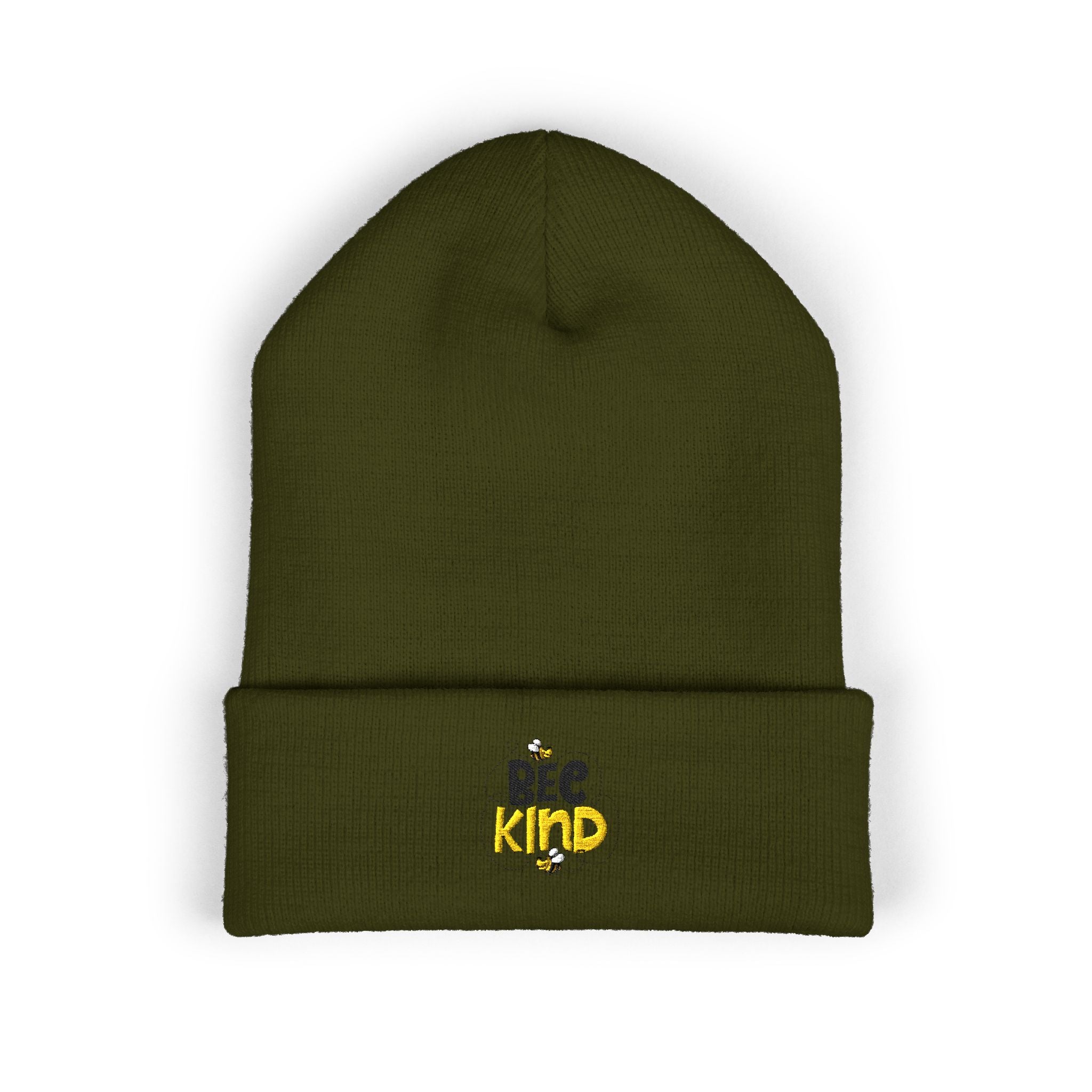 Bee Kind Embroidered Cuffed Beanie