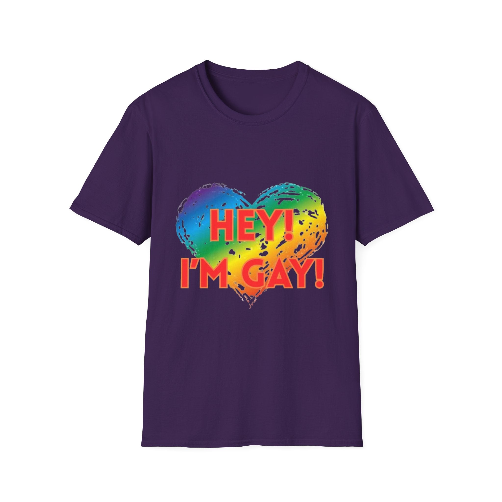 Hey I'm Gay! Unisex Softstyle T-Shirt