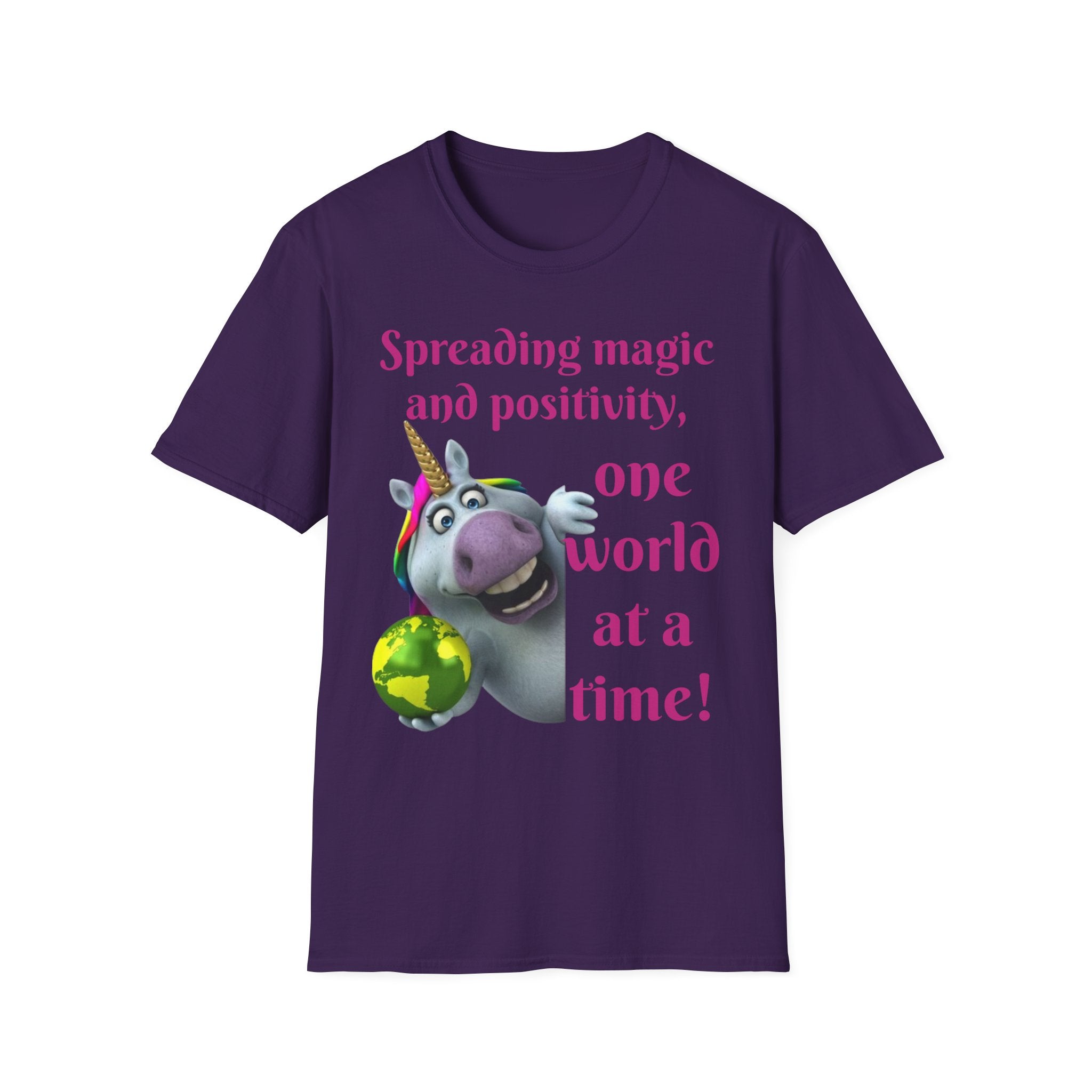 Spreading Magic And Positivity, One World At A Time! Unisex Softstyle T-Shirt
