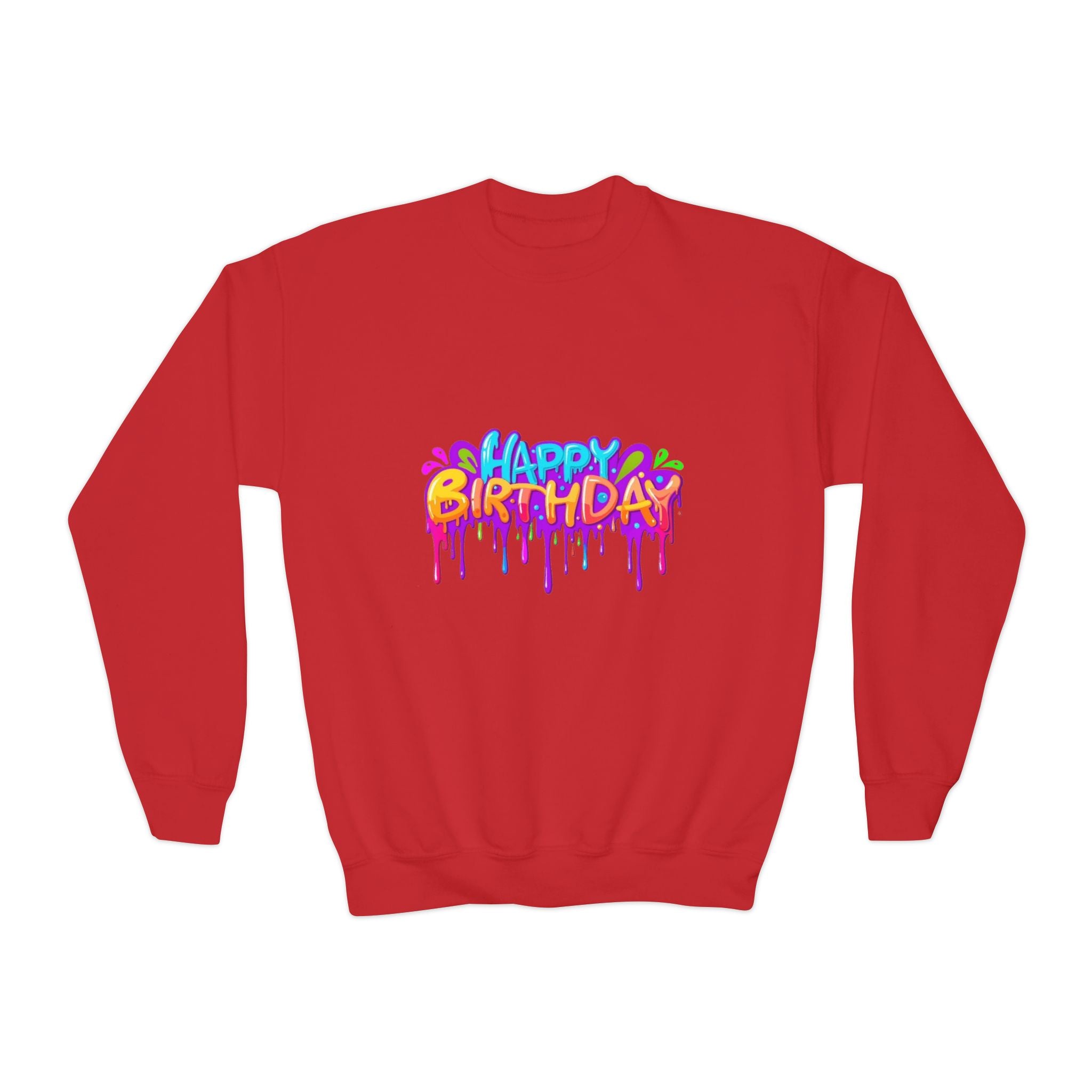 Happy Birthday Youth Crewneck Sweatshirt Personalize It!