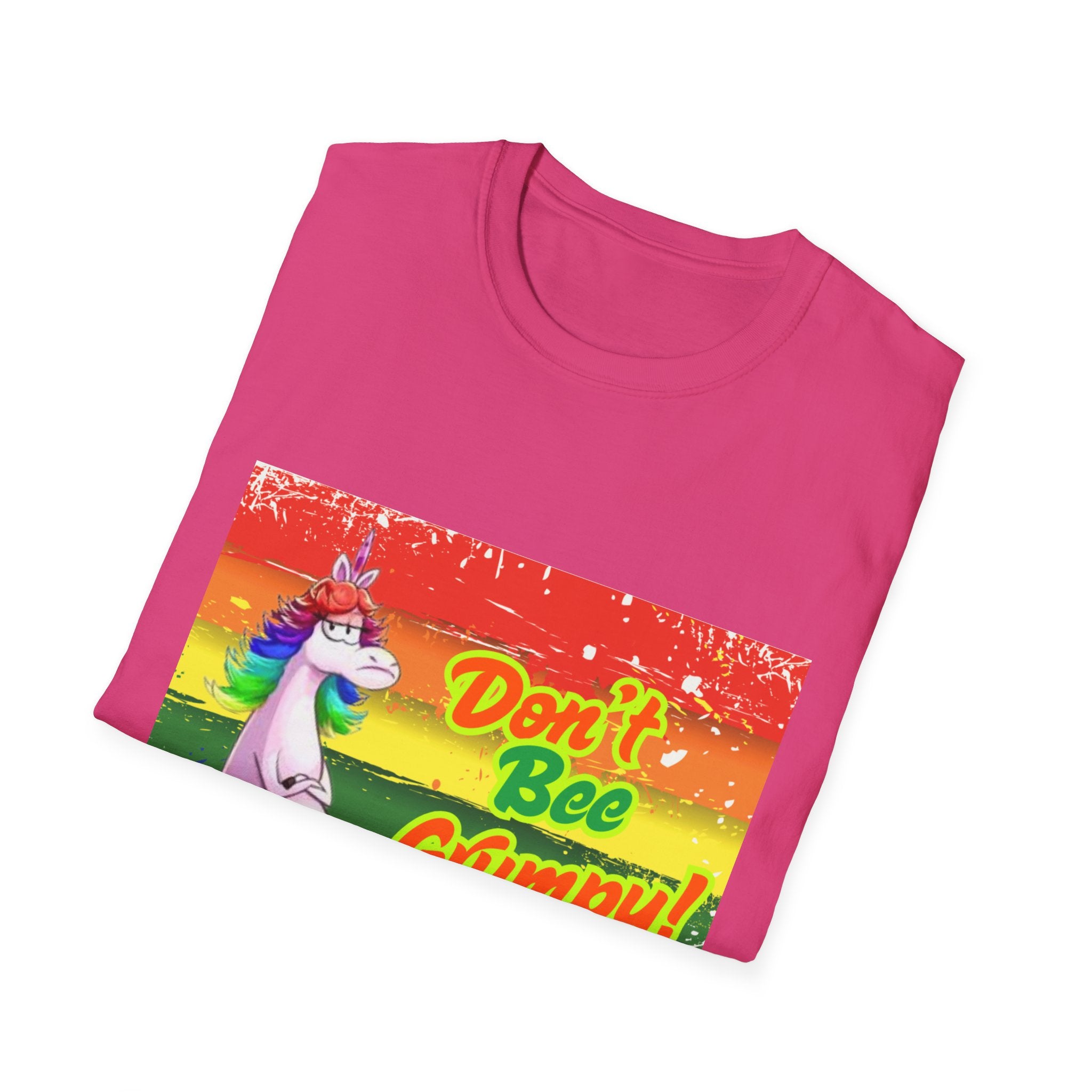 Don't Bee Grumpy Rainbow Unisex Softstyle T-Shirt