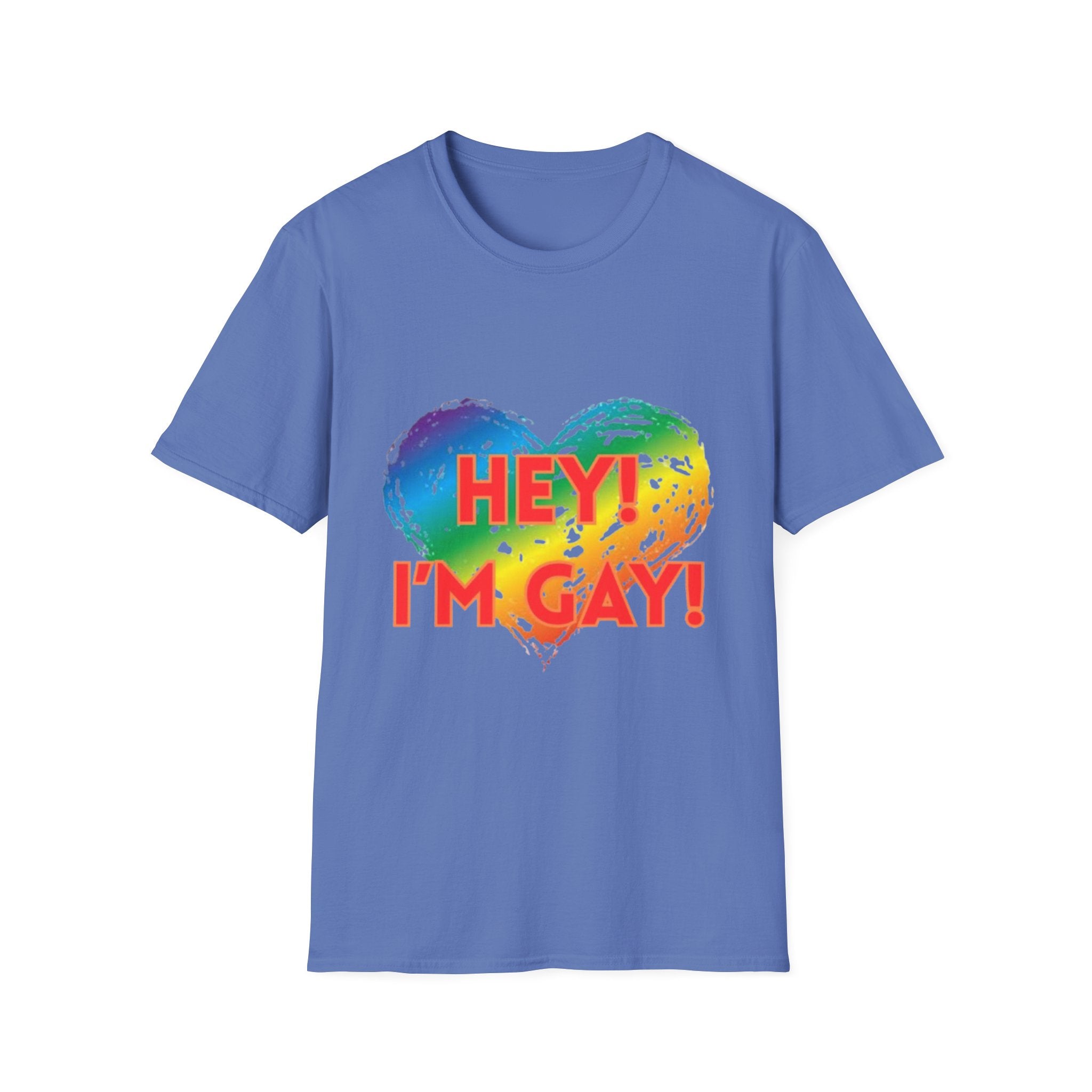 Hey I'm Gay! Unisex Softstyle T-Shirt