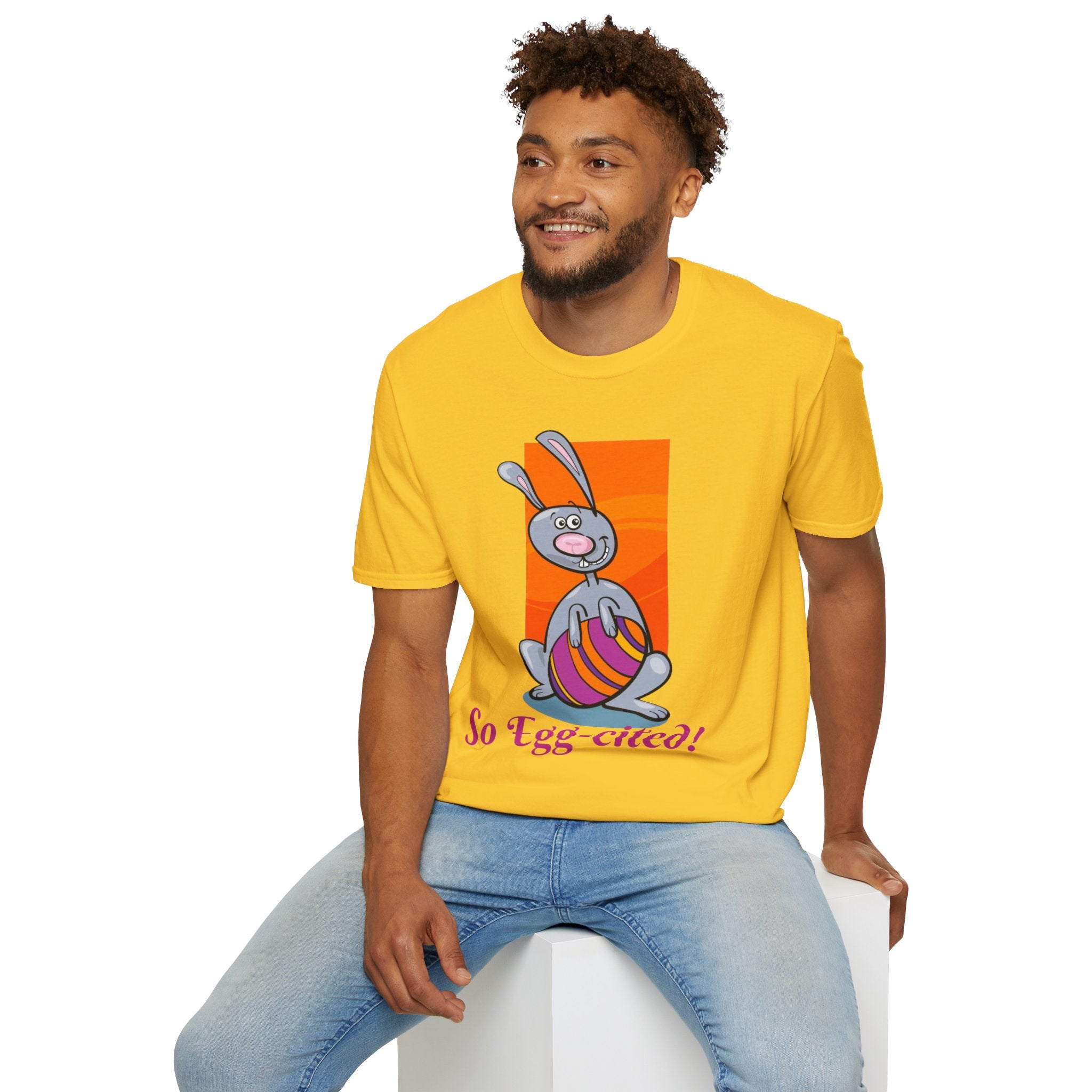 So Egg-cited Bunny Unisex Softstyle T-Shirt