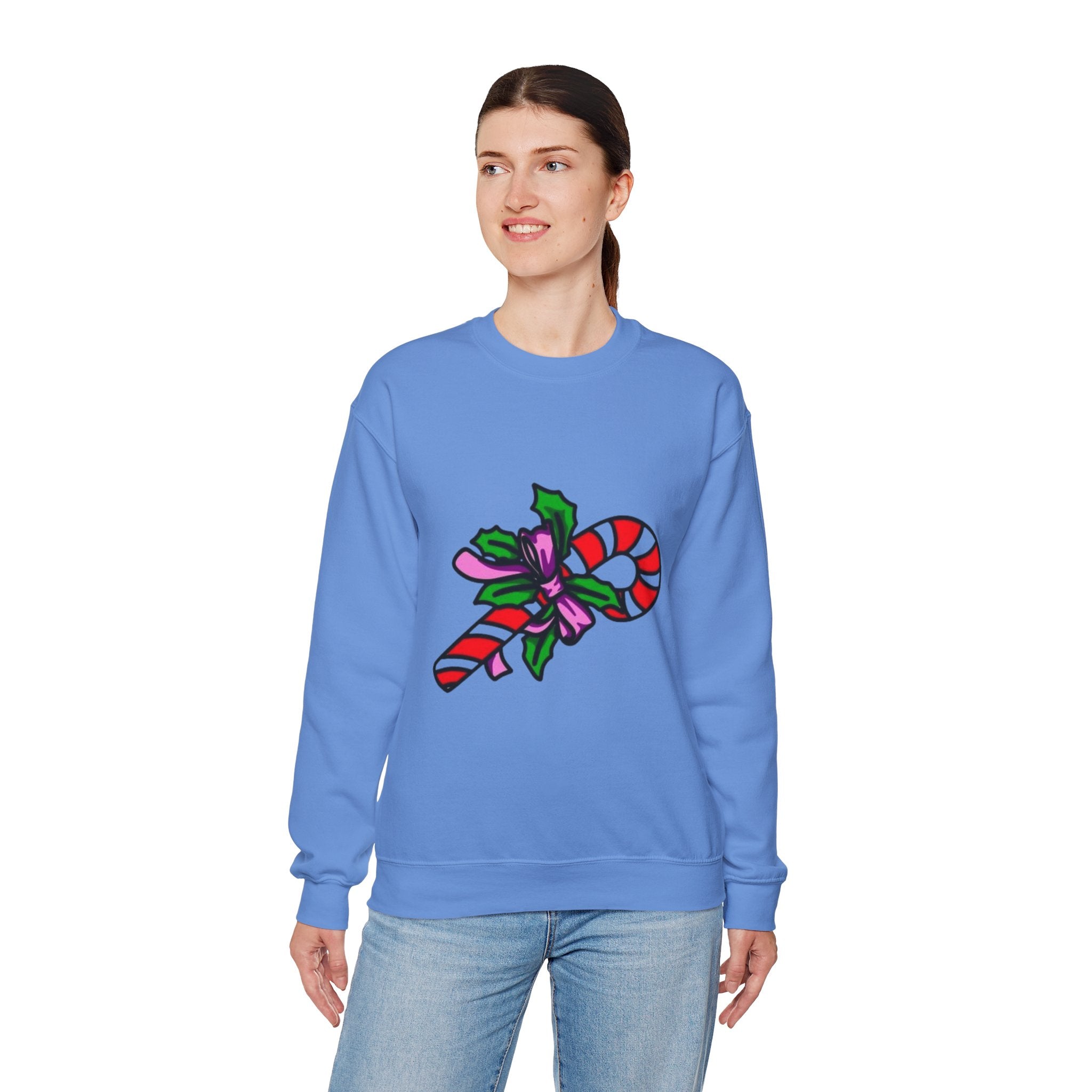 Festive Candy Cane Unisex Heavy Blend™ Crewneck Sweatshirt