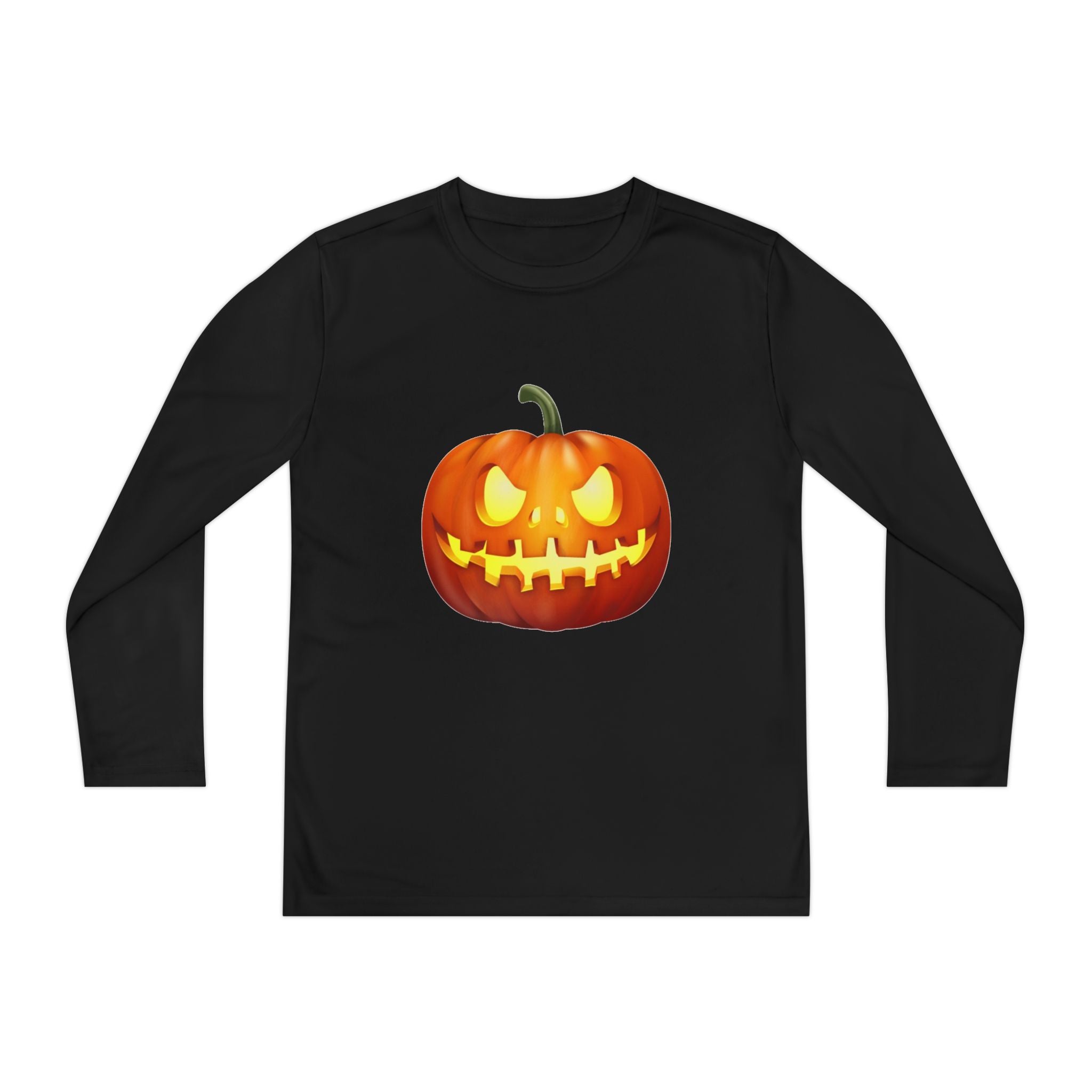 Halloween Pumpkin Youth Long Sleeve Competitor T-Shirt