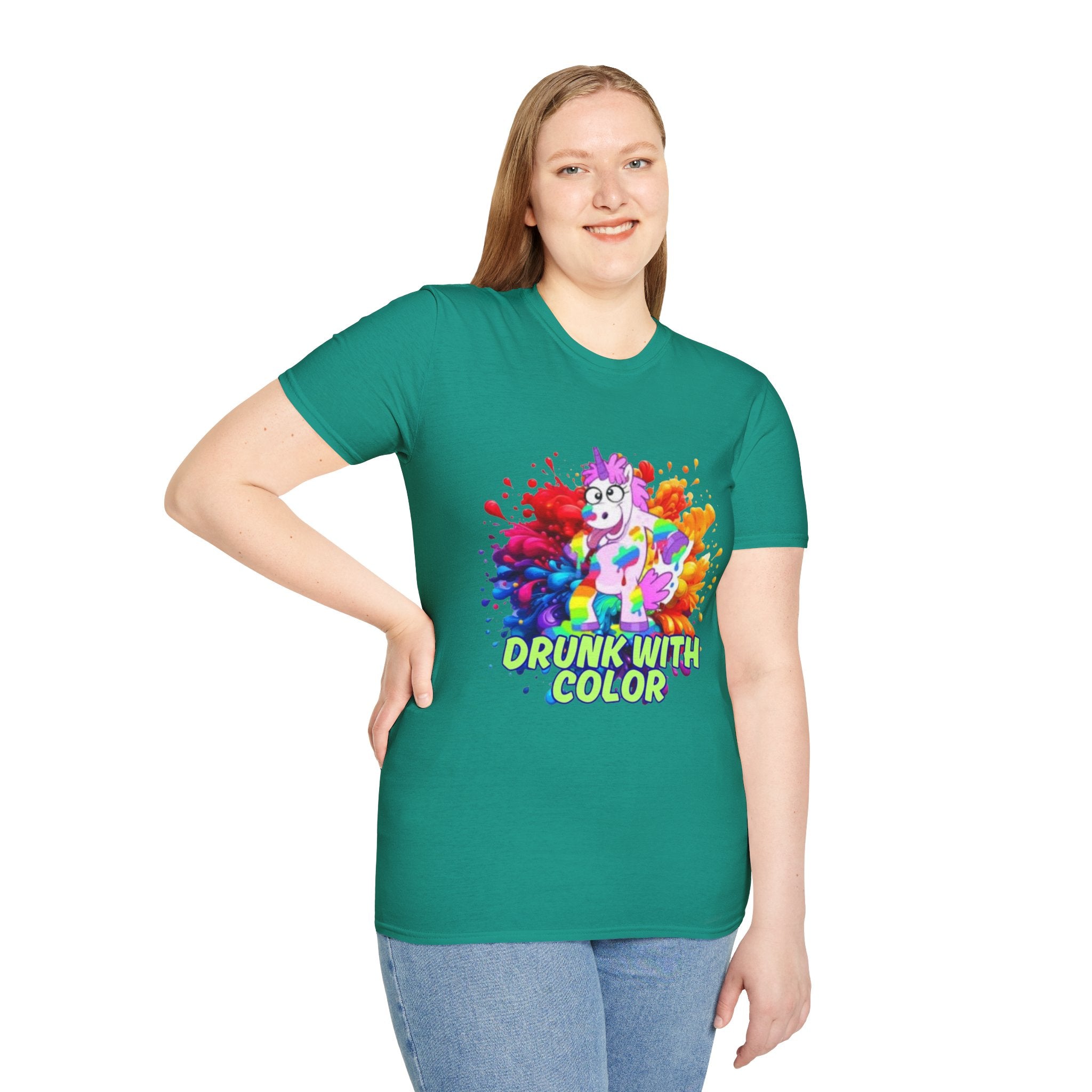Drunk With Color Unicorn Unisex Softstyle T-Shirt