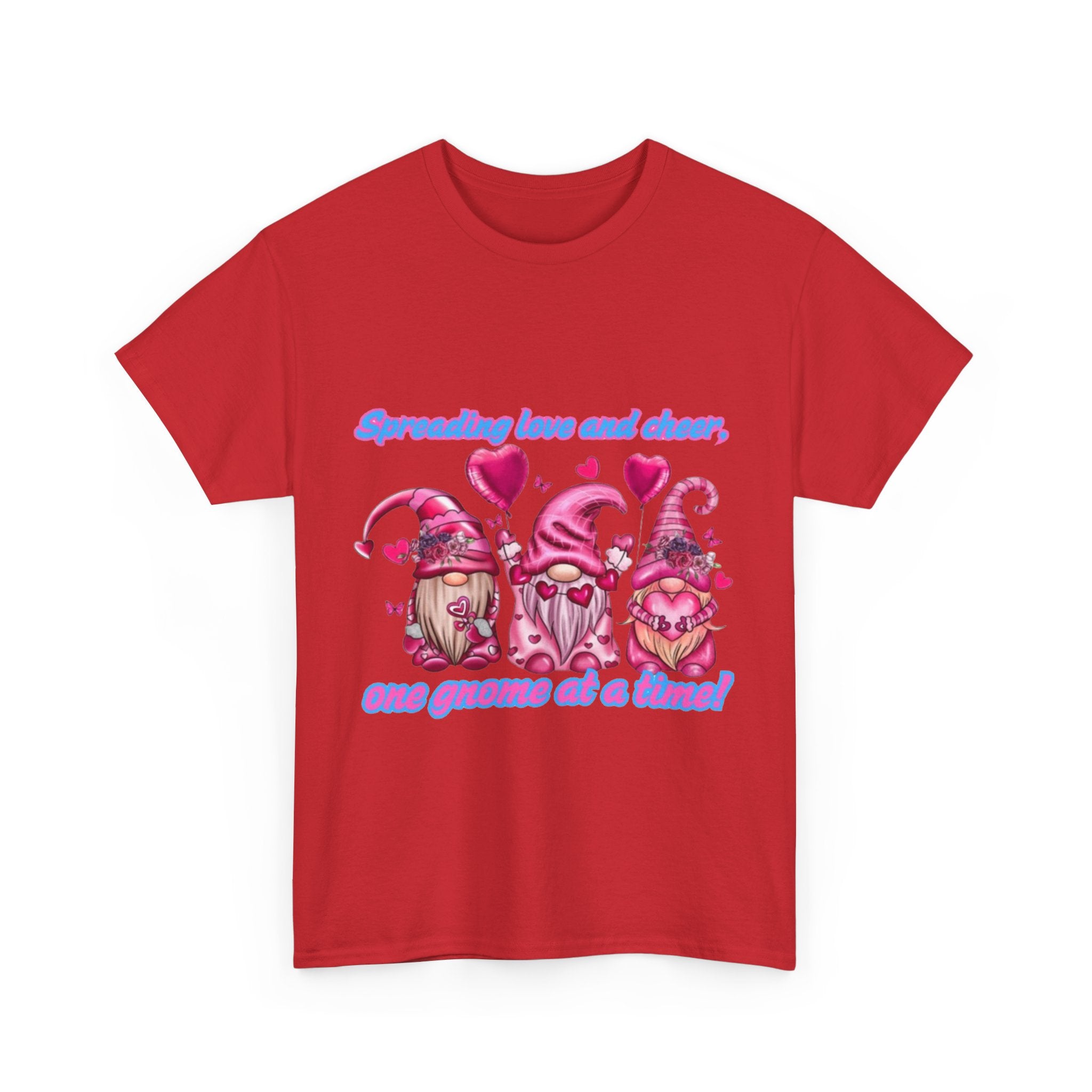 Spreading Love And Cheer, One Gnome At A Time Unisex Heavy Cotton T-Shirt