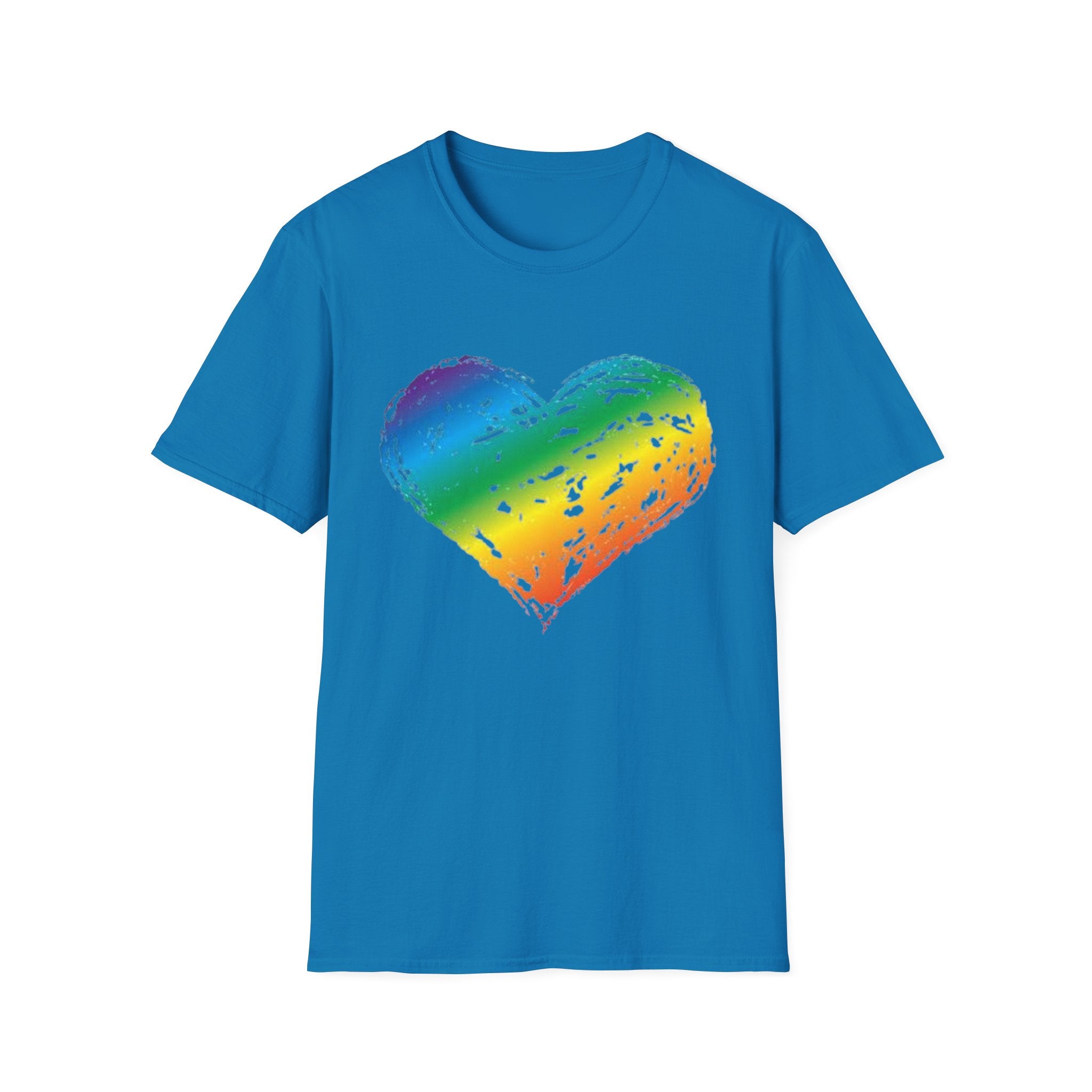Pride Rainbow Heart Unisex Softstyle T-Shirt