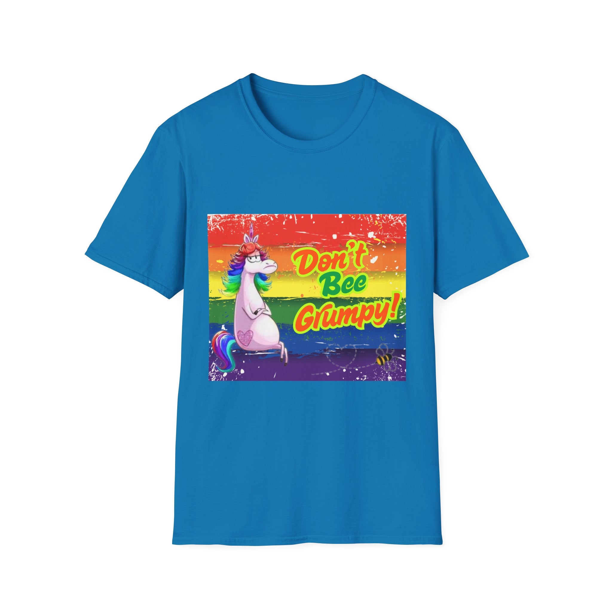 Don't Bee Grumpy Rainbow Unisex Softstyle T-Shirt