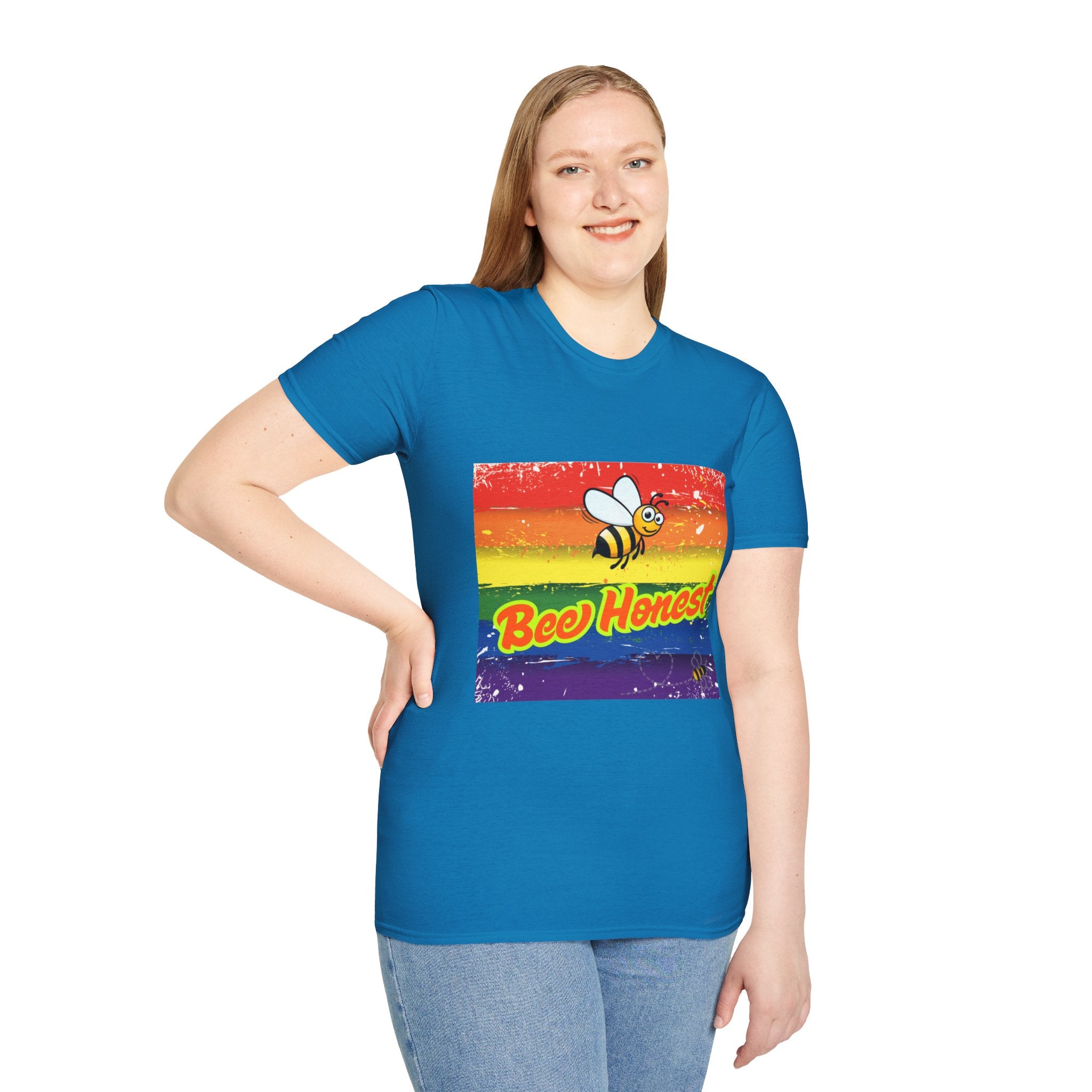 Bee Honest Rainbow Unisex Softstyle T-Shirt