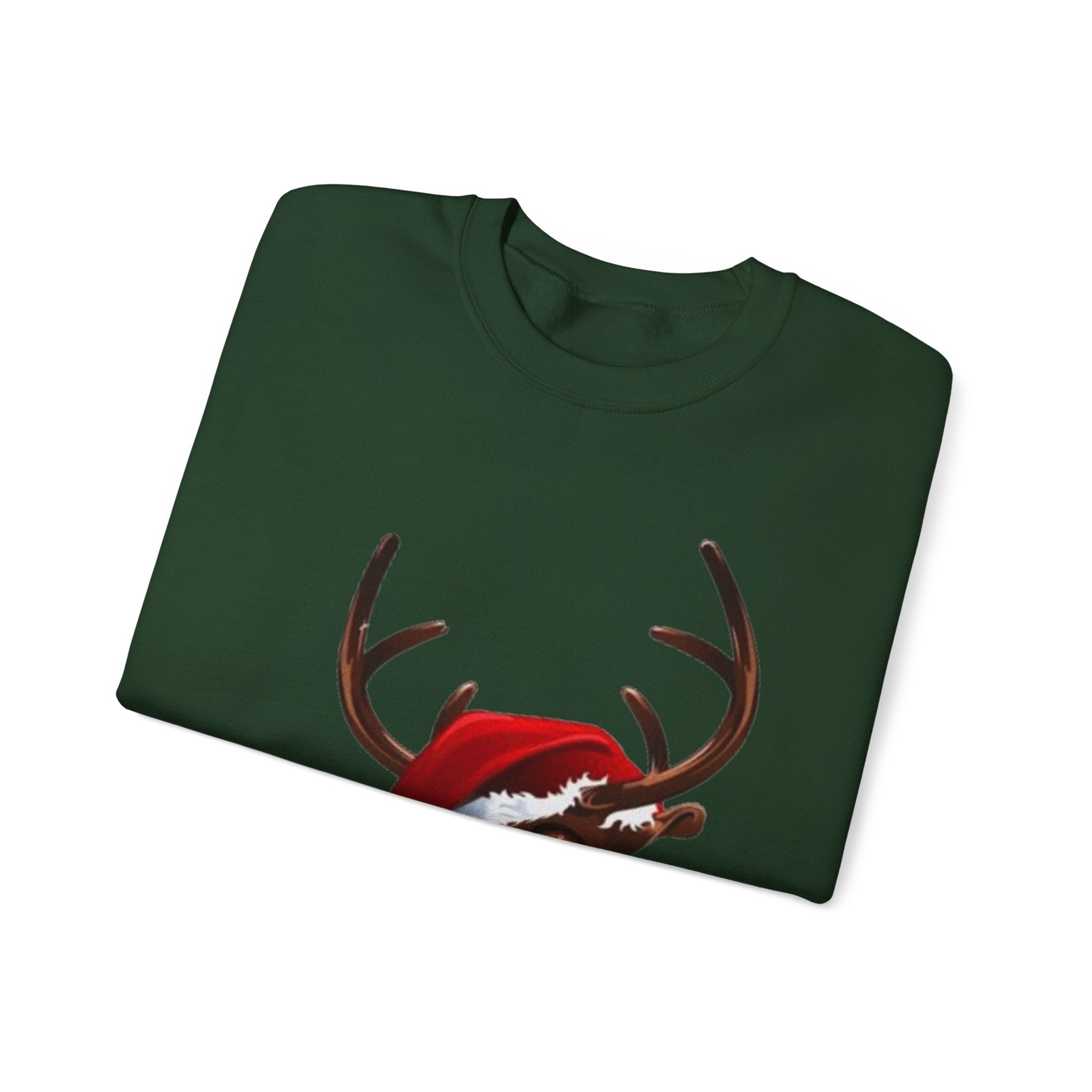 Festive Reindeer Unisex Heavy Blend™ Crewneck Sweatshirt
