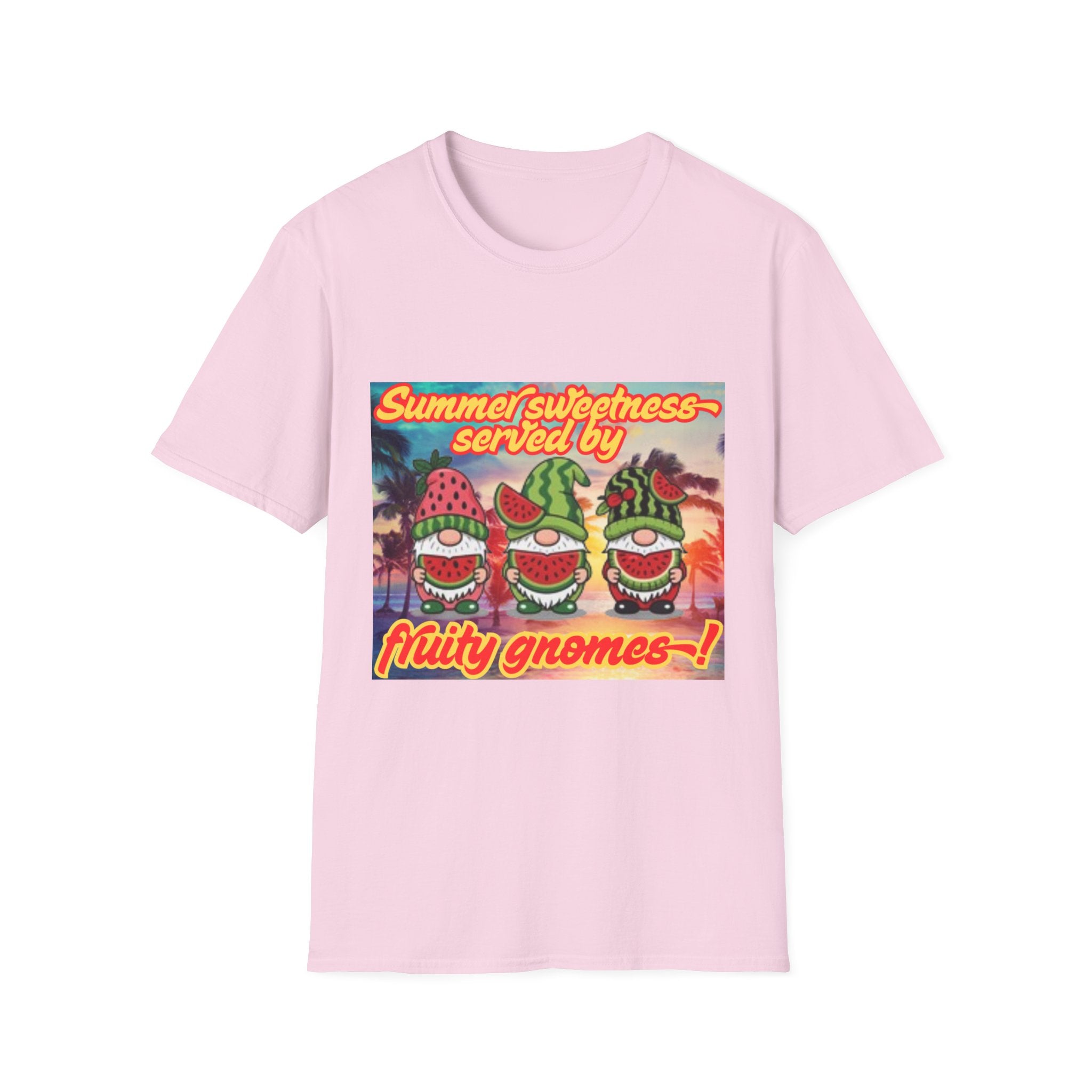 Summer Sweetness Served By Fruity Gnomes Unisex Softstyle T-Shirt