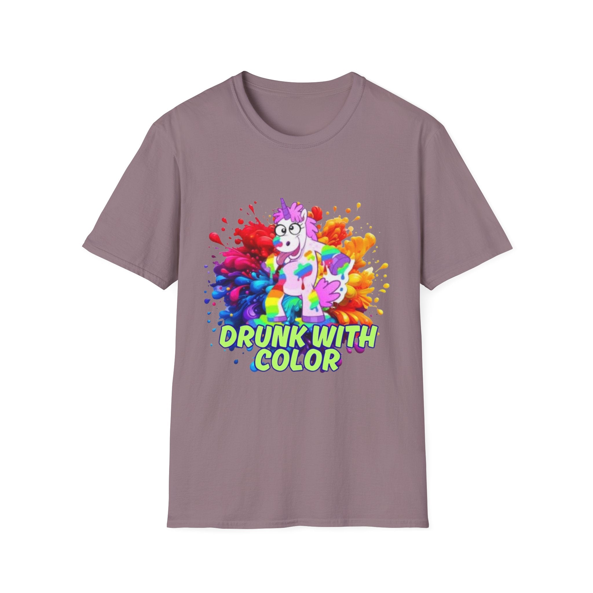 Drunk With Color Unicorn Unisex Softstyle T-Shirt