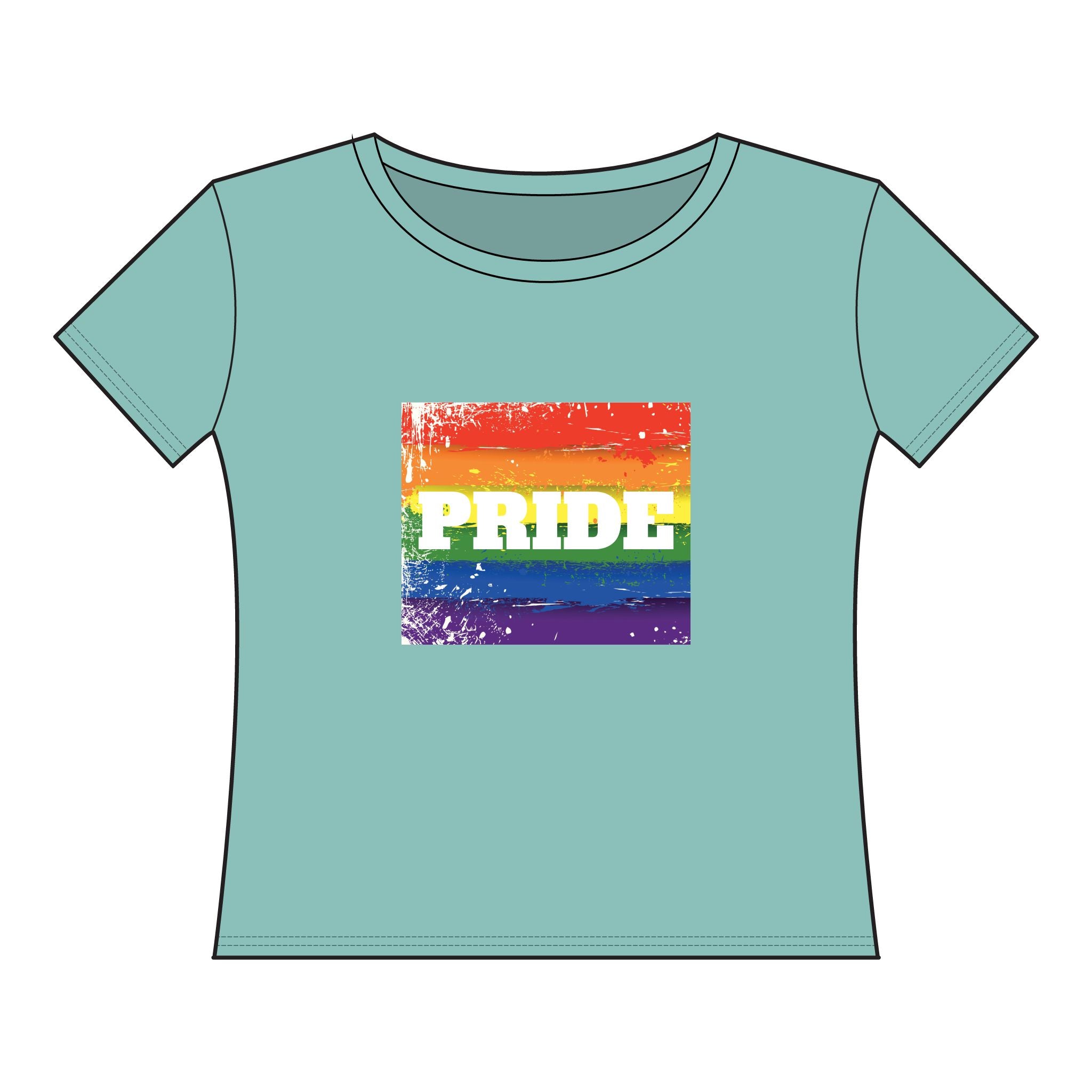 Pride Rainbow Women's Curvy Fine Jersey T-Shirt