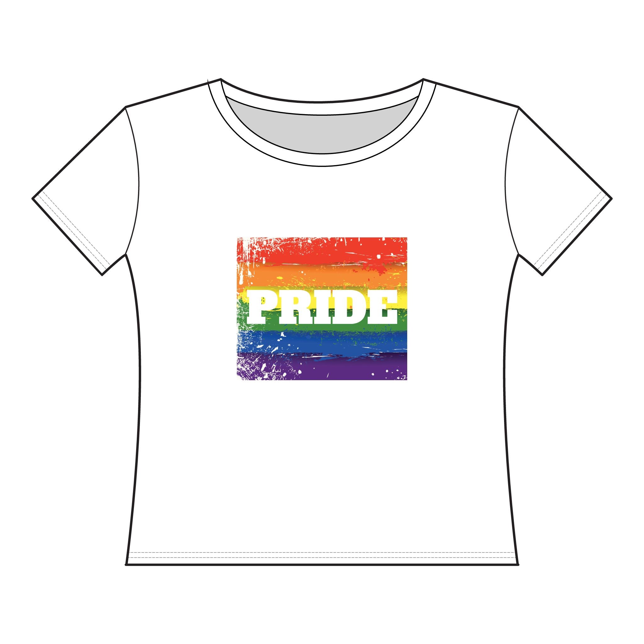 Pride Rainbow Women's Curvy Fine Jersey T-Shirt