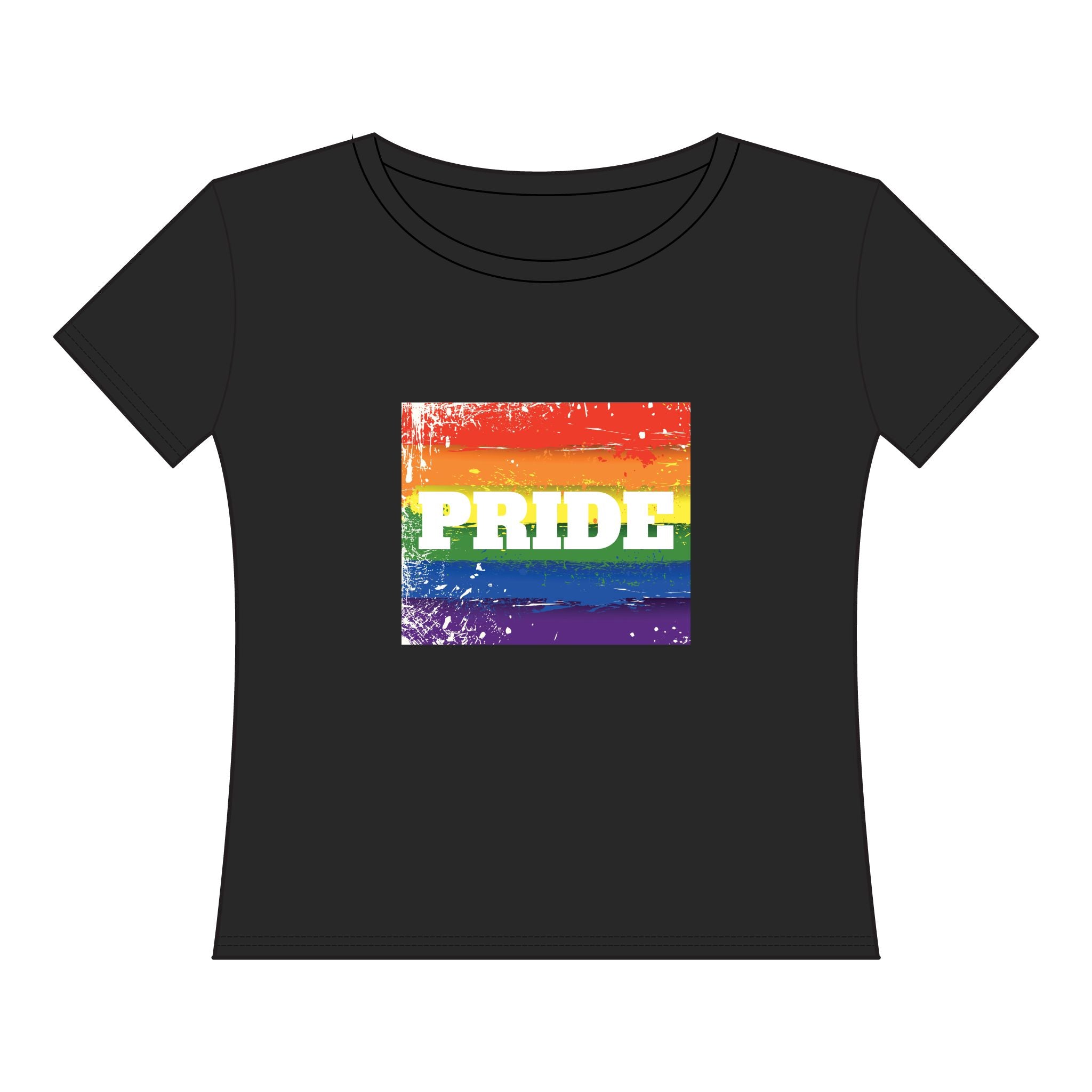 Pride Rainbow Women's Curvy Fine Jersey T-Shirt