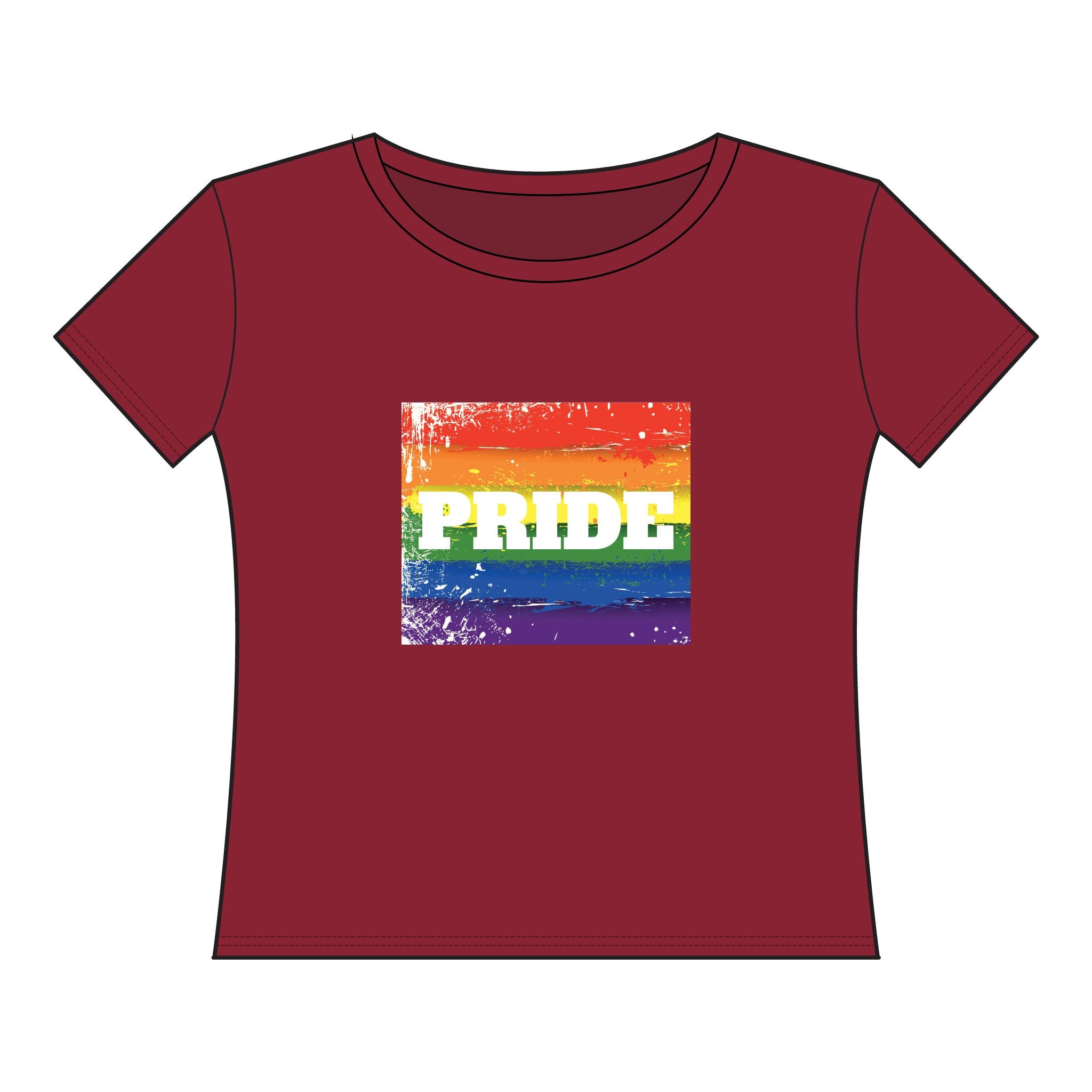 Pride Rainbow Women's Curvy Fine Jersey T-Shirt