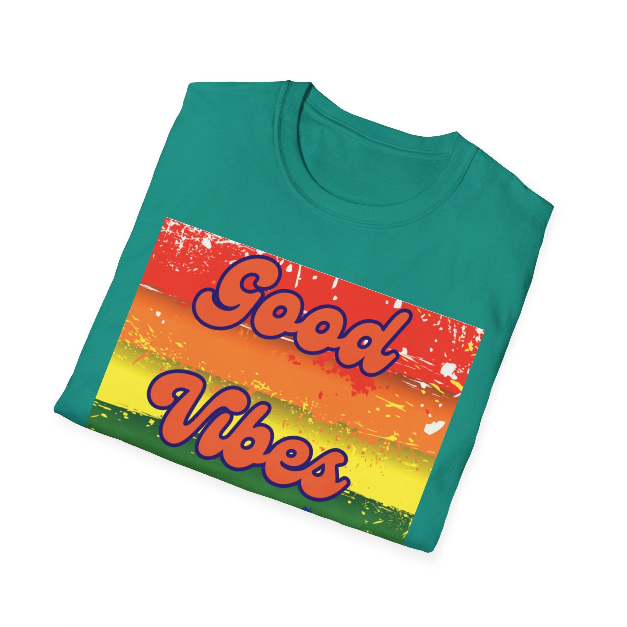 Good Vibes Only Orange Unisex Softstyle T-Shirt